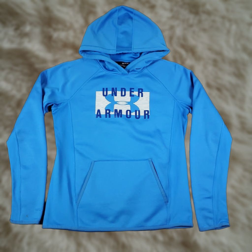 Under Armour Under Armour Hoodie Mens S Blue Pullover Sweatshirt Casual Mock Neck Logo Sweatshirt Size US S / EU 44-46 / 1 - 1 Thumbnail