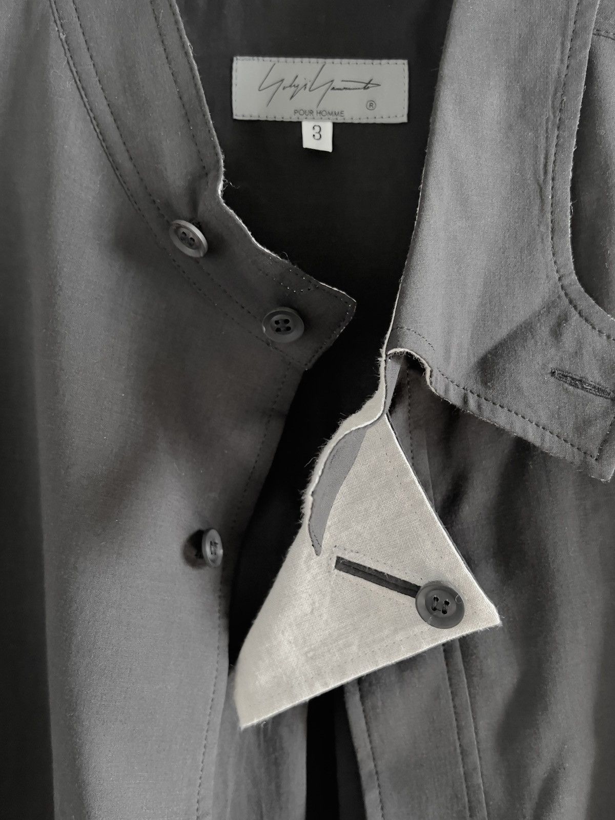Yohji Yamamoto Yohji Yamamoto Pour Homme CELLULOSE DESIGNED PLACKET BLOUSE Size US M / EU 48-50 / 2 - 4 Thumbnail