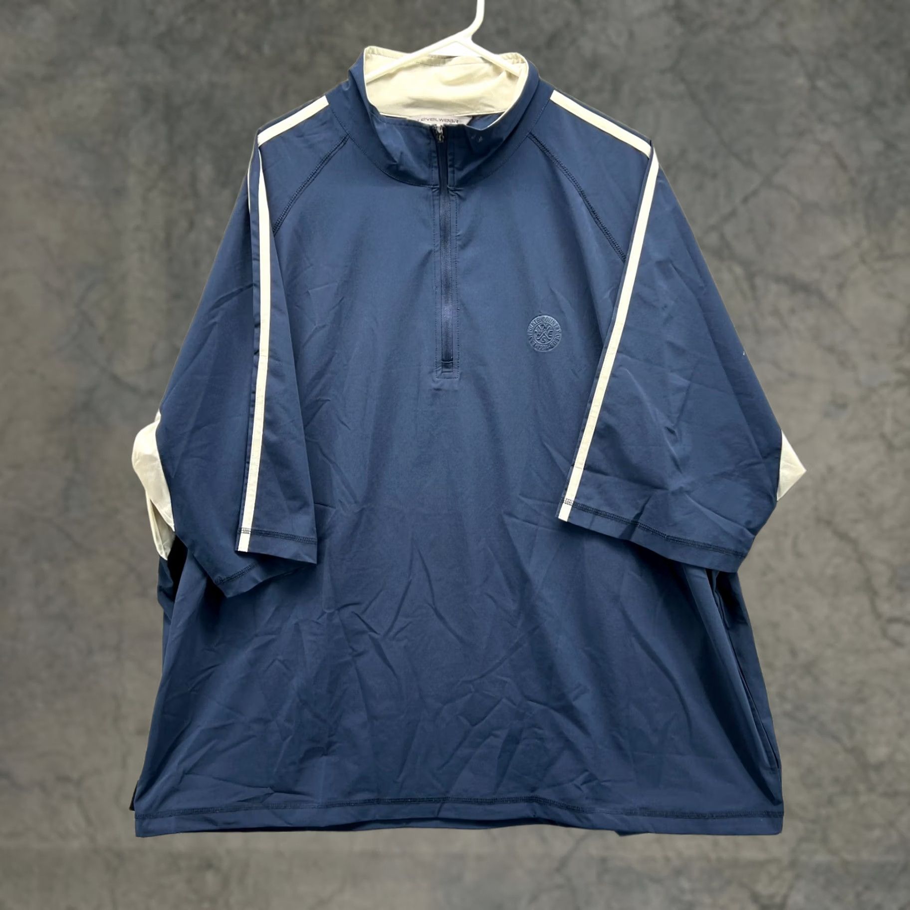 Vintage VINTAGE Level Wear Sweater Men 2XL Blue 1/2 Zip Short Sleeve Polyester Logo Pullover Casual/Workwear Size US XXL / EU 58 / 5 - 1 Thumbnail