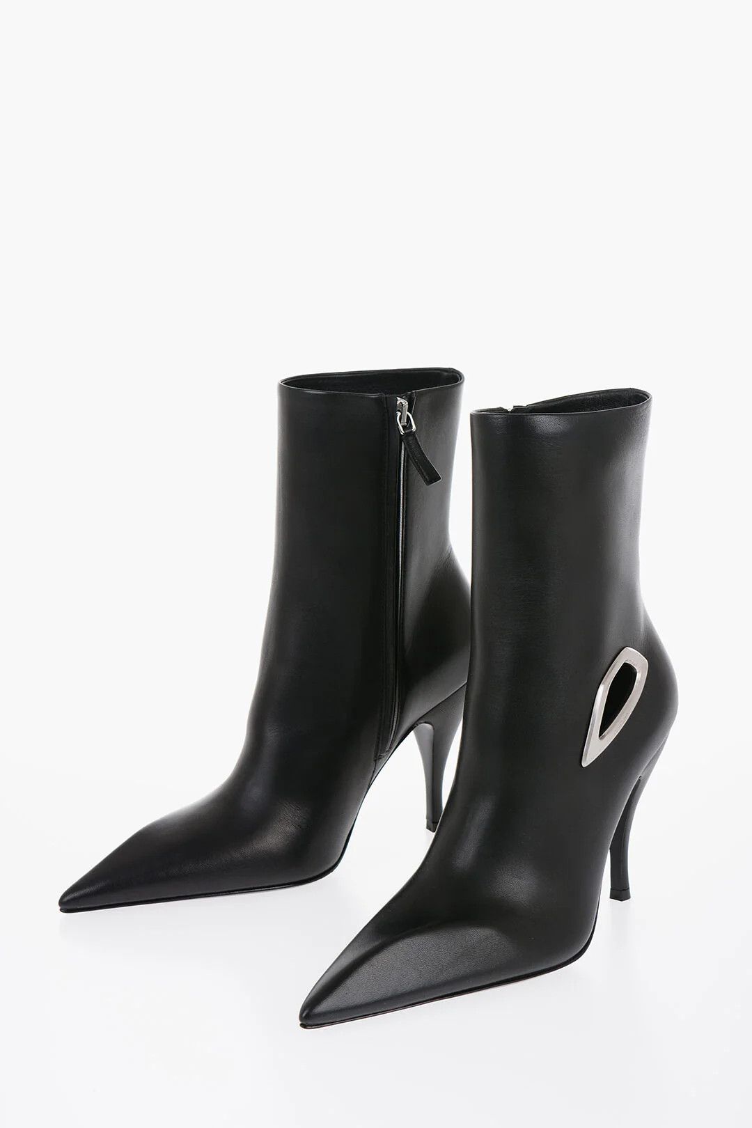 Off-White og1mm0426 Leather Ankle Boots in Black Size US 8 / IT 38 - 3 Thumbnail