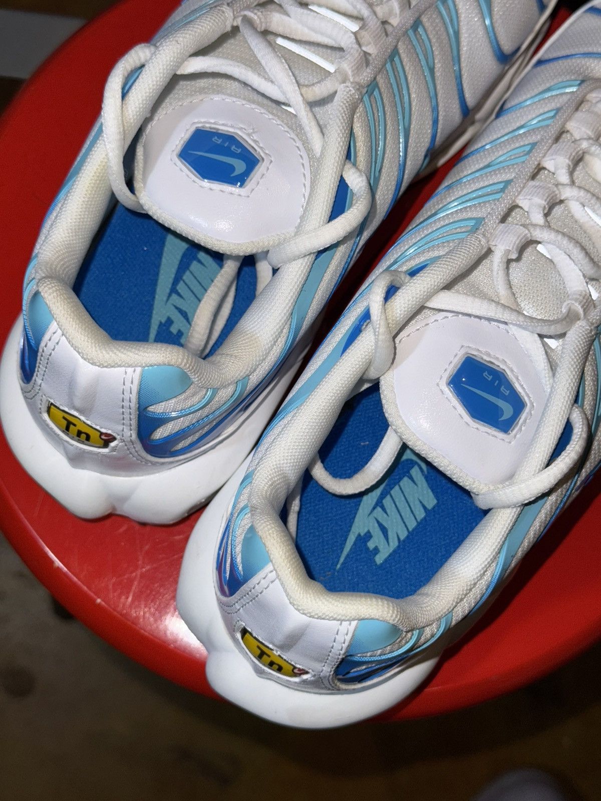 Nike Nike Air Max Plus TN White Polarised Blue Shoes Size US 9 / EU 42 - 6 Thumbnail