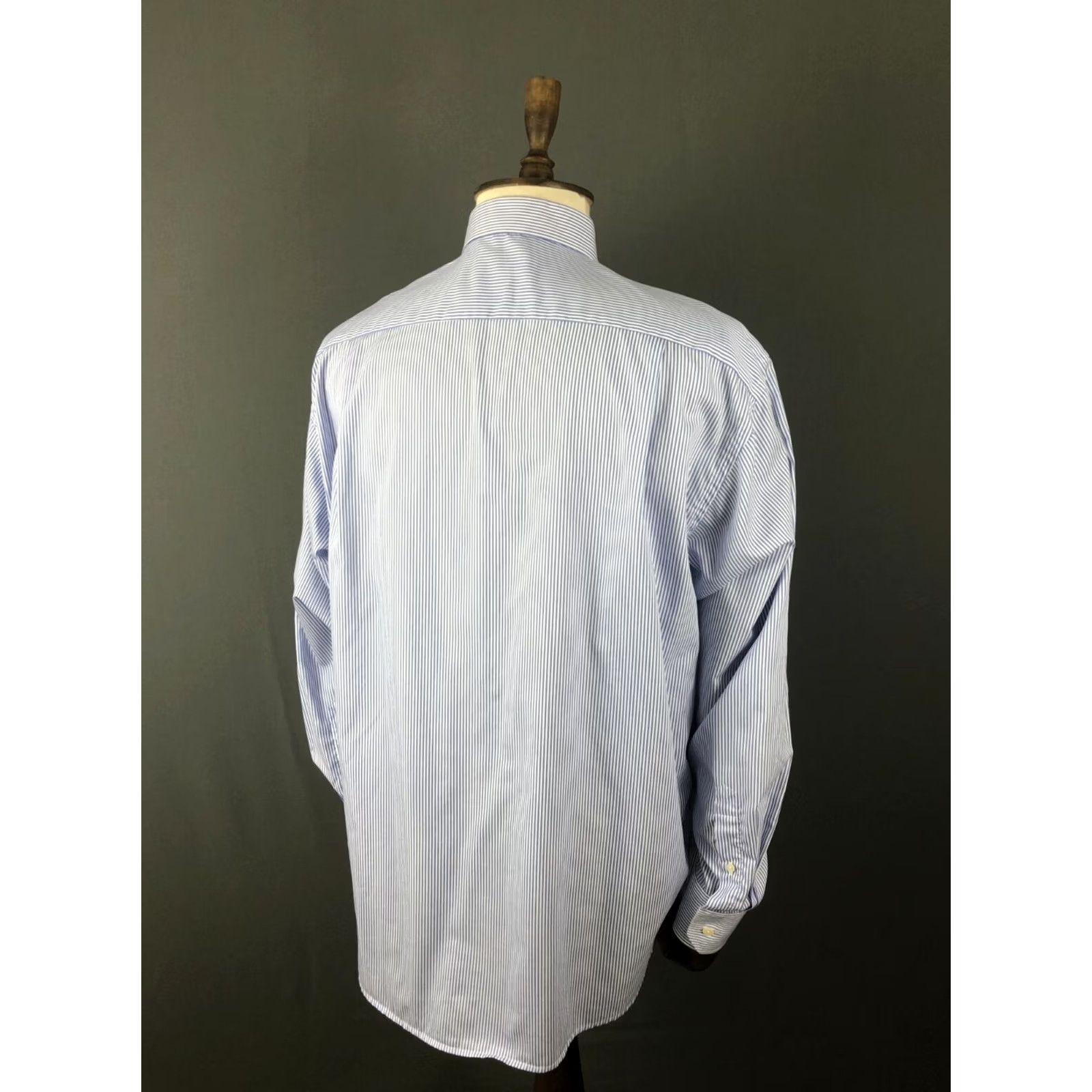Eton ETON Shirt Button-Up Mens Size 45 White Striped Cotton Size US XL / EU 56 / 4 - 3 Thumbnail