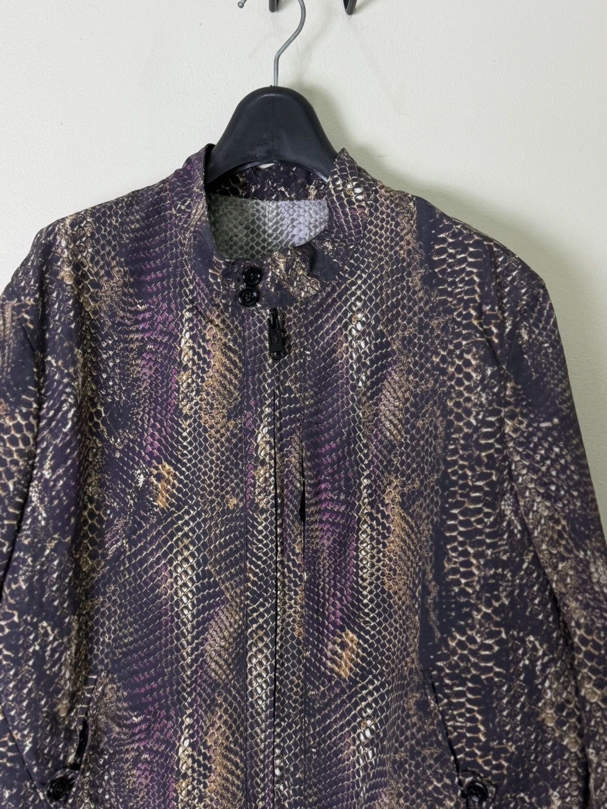 Yves Saint Laurent Yves Saint Laurent Purple and Gold Snakeskin Blouson Jacket Size US M / EU 48-50 / 2 - 3 Thumbnail