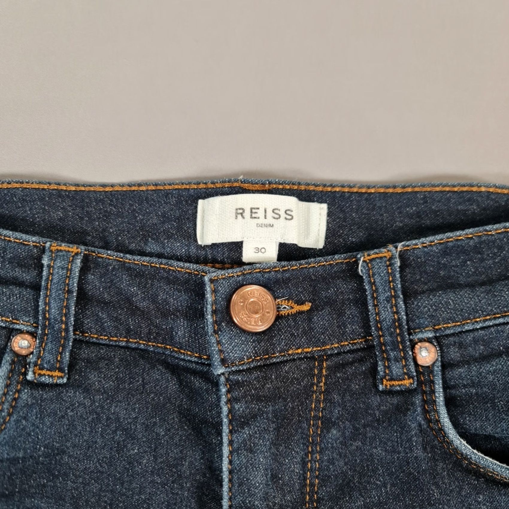 Reiss Reiss Jeans Blue W30 L31 Skinny Fit Stretch Denim Dark Wash Mens Jeans Size US 30 / EU 46 - 3 Thumbnail