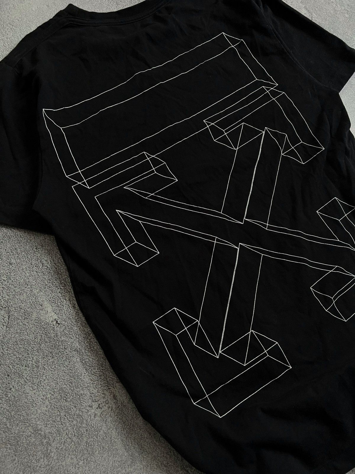 Off-White Off-White Washed Black 3D Arrows Big Logo T-Shirt Size S Size US S / EU 44-46 / 1 - 2 Thumbnail