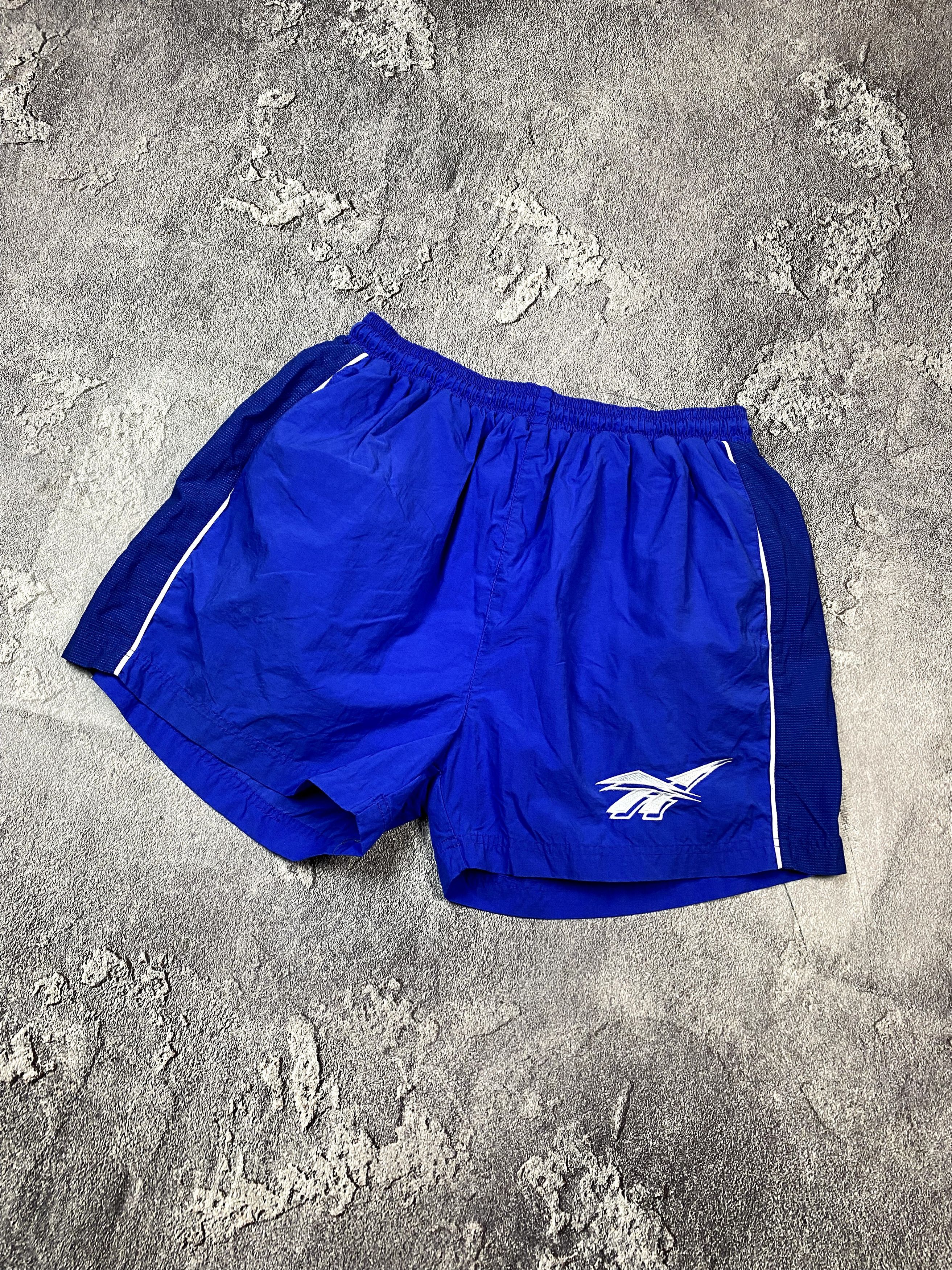 Reebok Vintage 90s Reebok Blue Nylon Shorts Sportwear Y2K Size US 36 / EU 52 - 2 Thumbnail