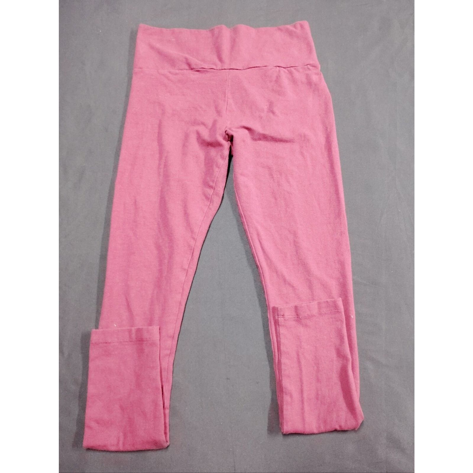 Forever 21 Forever 21 Red Burgundy Fold-Over Cuff Stretch Leggings Size 24" / US 00 / IT 34 - 1 Thumbnail
