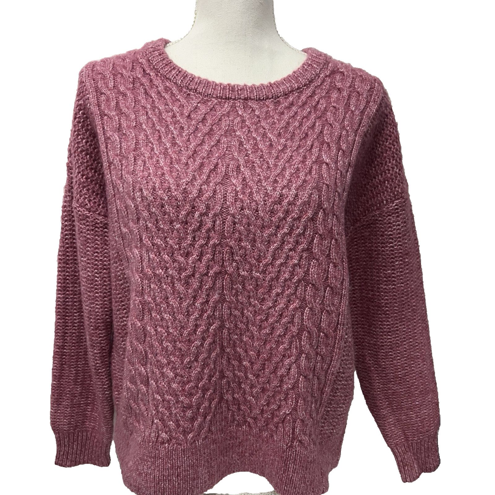 Other Philosophy Chunky Cable Knit Pink Pullover Sweater Medium Size M / US 6-8 / IT 42-44 - 2 Thumbnail