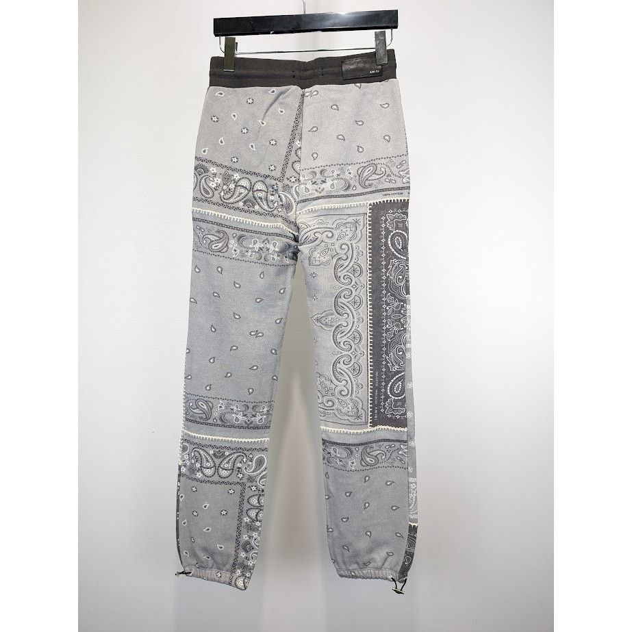 Amiri o1rshd1 Bandana Reconstruct Sweatpants & Joggers Black /Gray Size US 28 / EU 44 - 11 Thumbnail