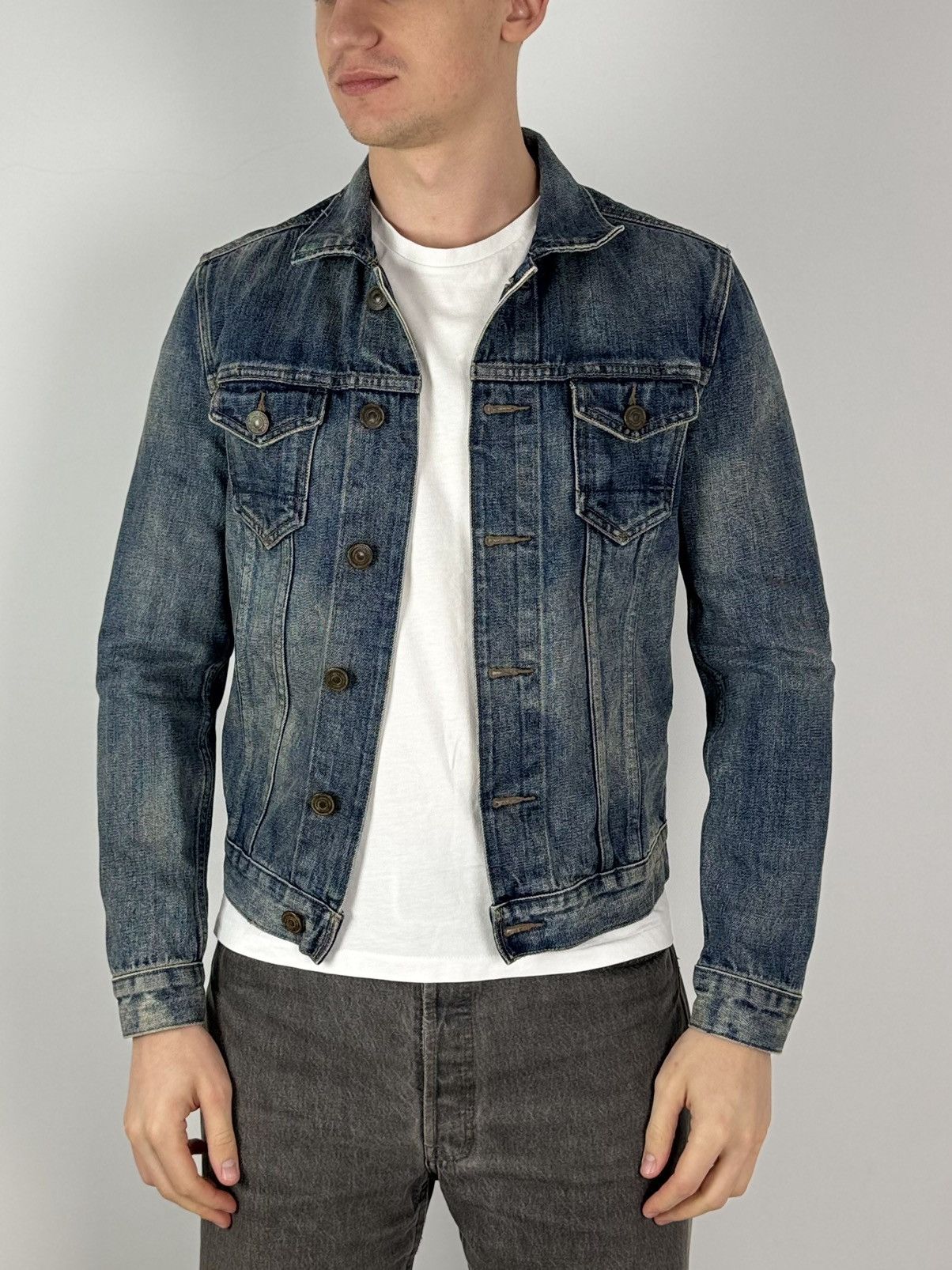 Allsaints AllSaints Japanese Fabric Bloomsbury Denim Selvage Jacket Size US S / EU 44-46 / 1 - 1 Thumbnail