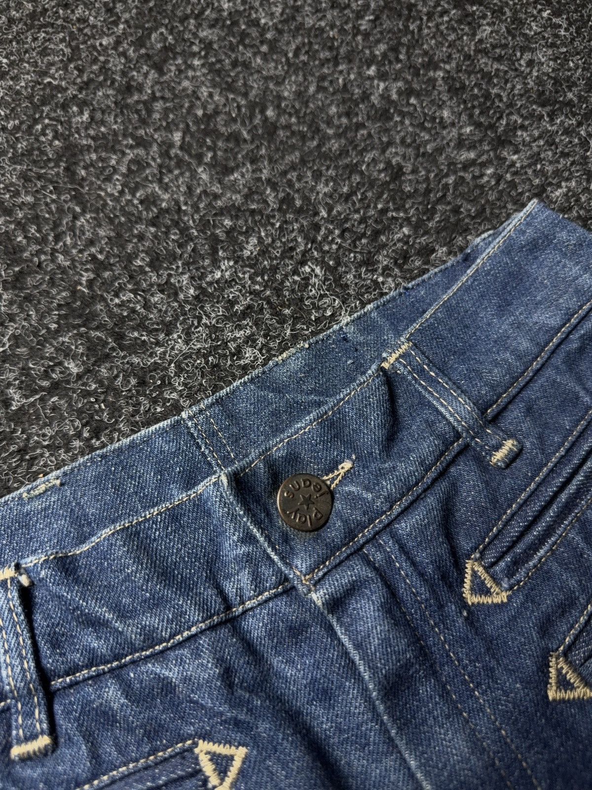 Japanese Brand RARE Japanese 70s Play Jeans Cowboy Flare Denim Vntg Japan Size 26" / US 2 / IT 38 - 7 Thumbnail