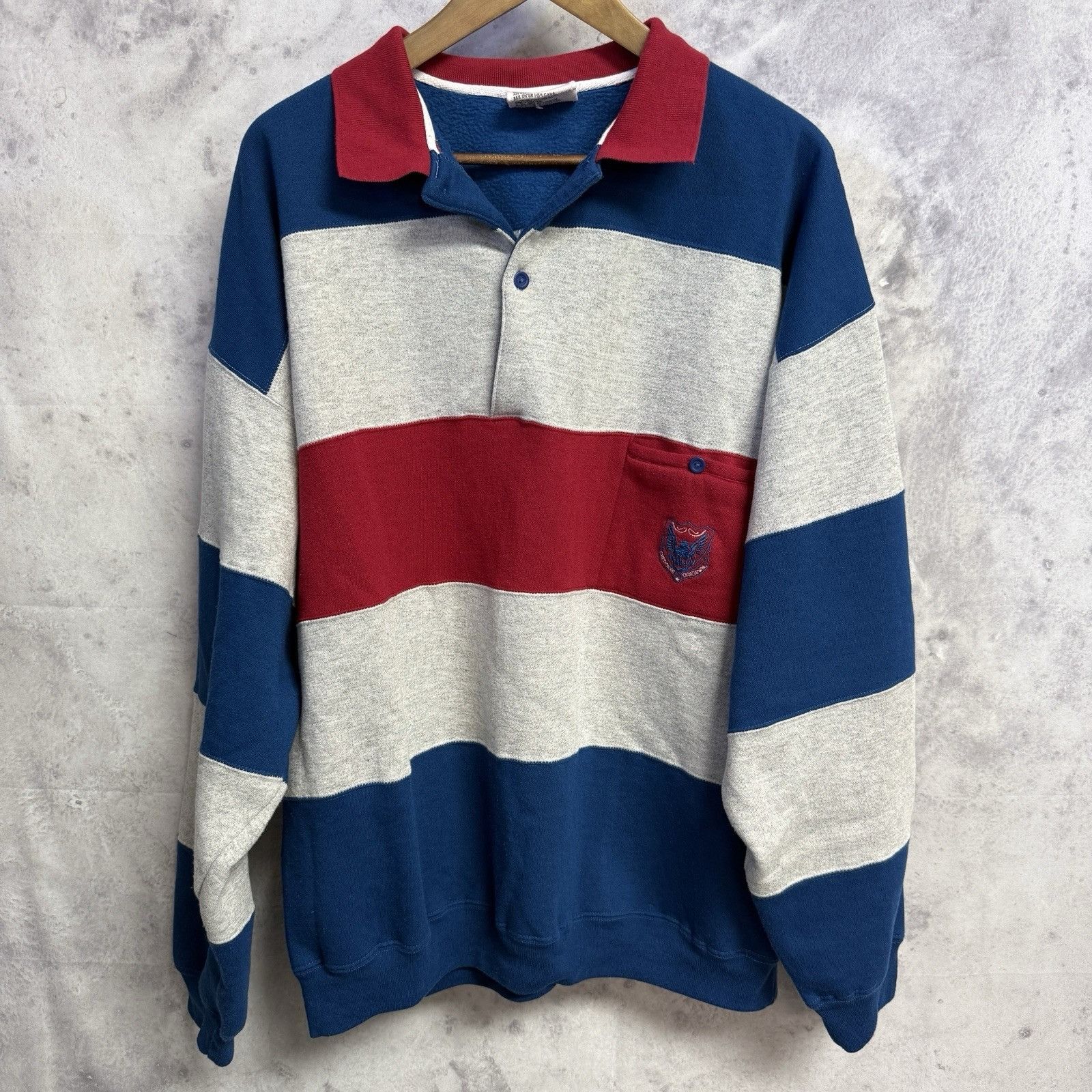 Cherokee Vintage Cherokee Sweatshirt Mens XL Striped Collared Embroid Size US XL / EU 56 / 4 - 1 Thumbnail