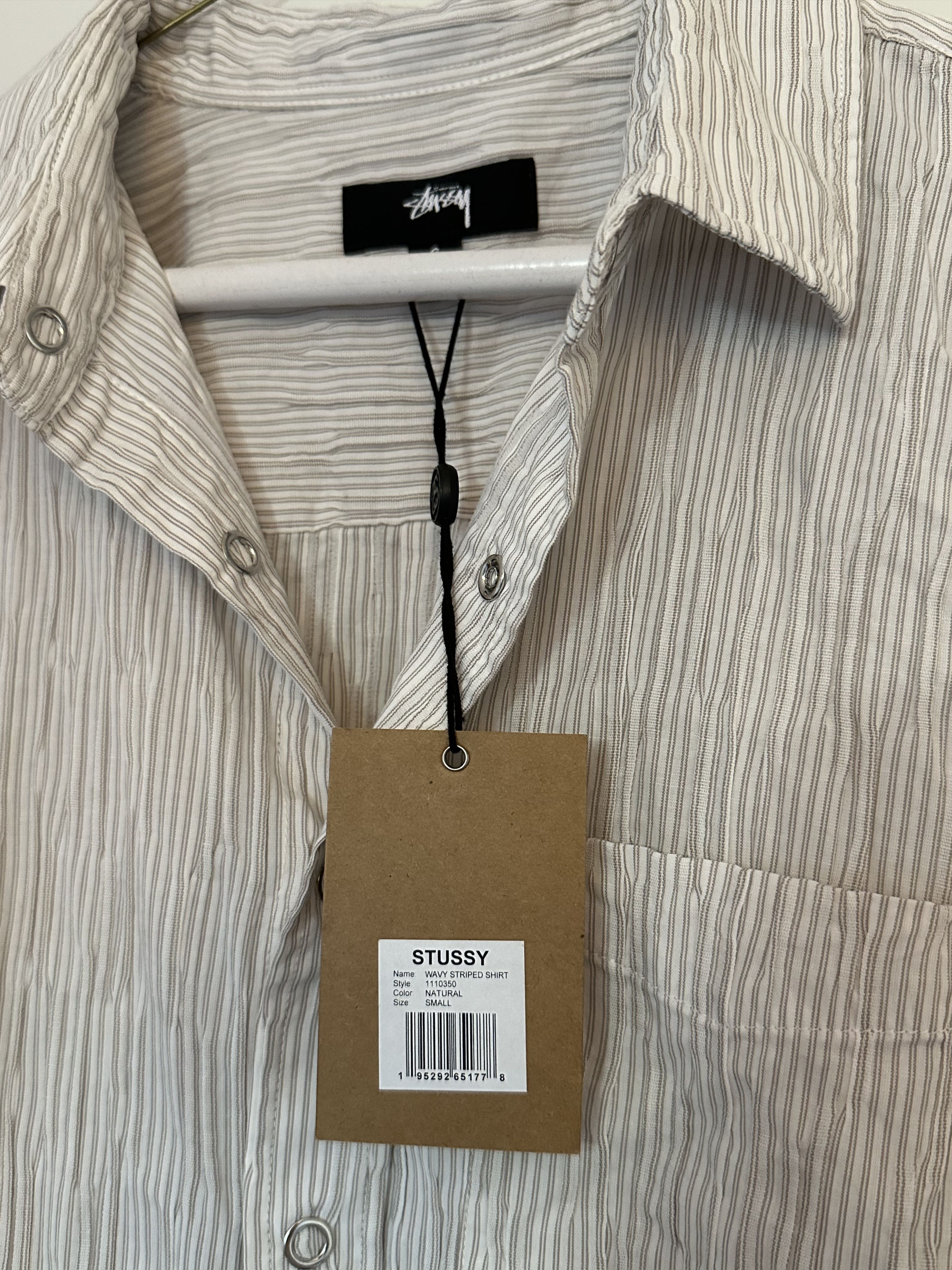 Stussy Stussy Wavy Striped Shirt - Natural Size US S / EU 44-46 / 1 - 4 Thumbnail