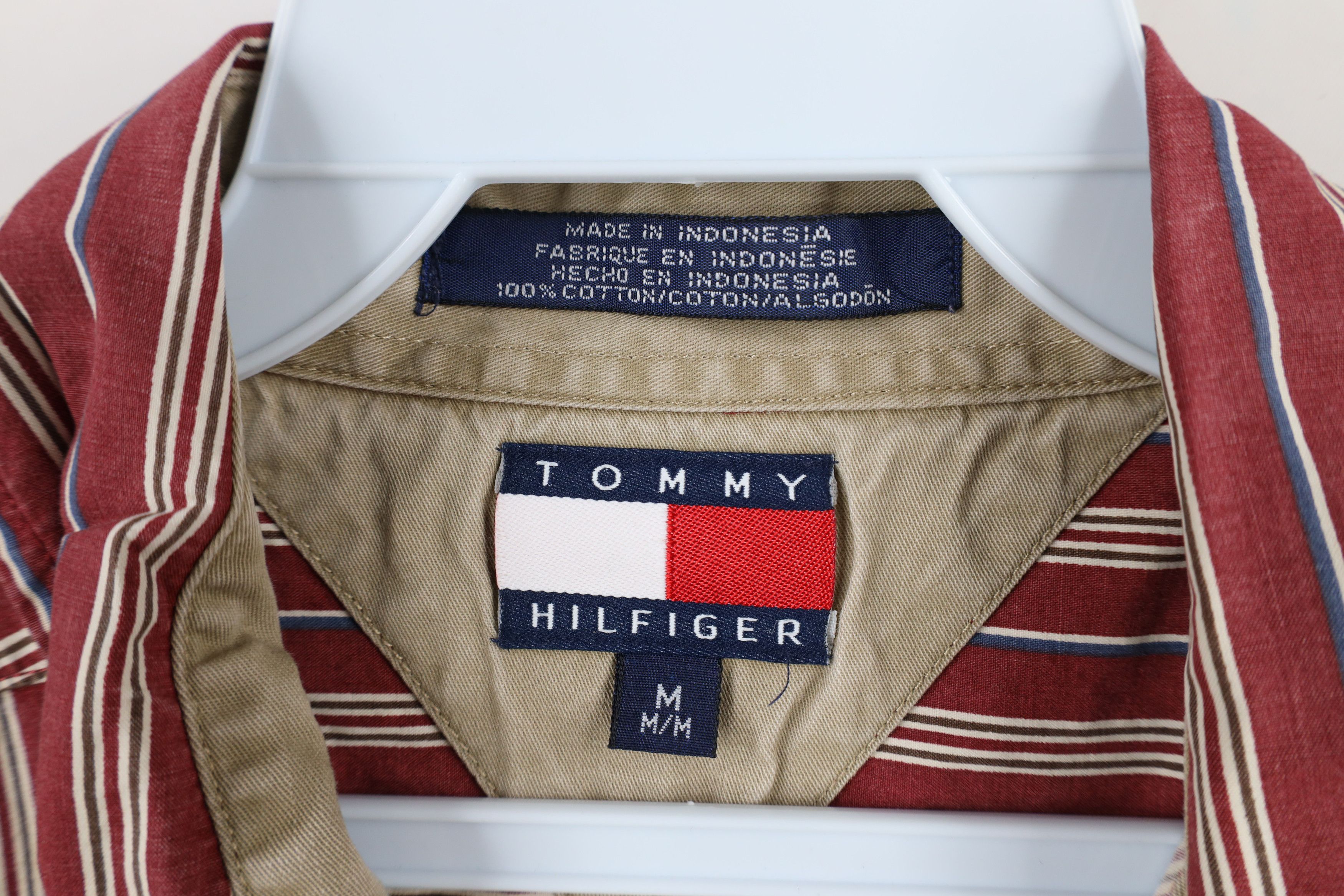Tommy Hilfiger × Vintage Vintage 90s Tommy Hilfiger Collared Button Down Shirt Size US M / EU 48-50 / 2 - 9 Thumbnail