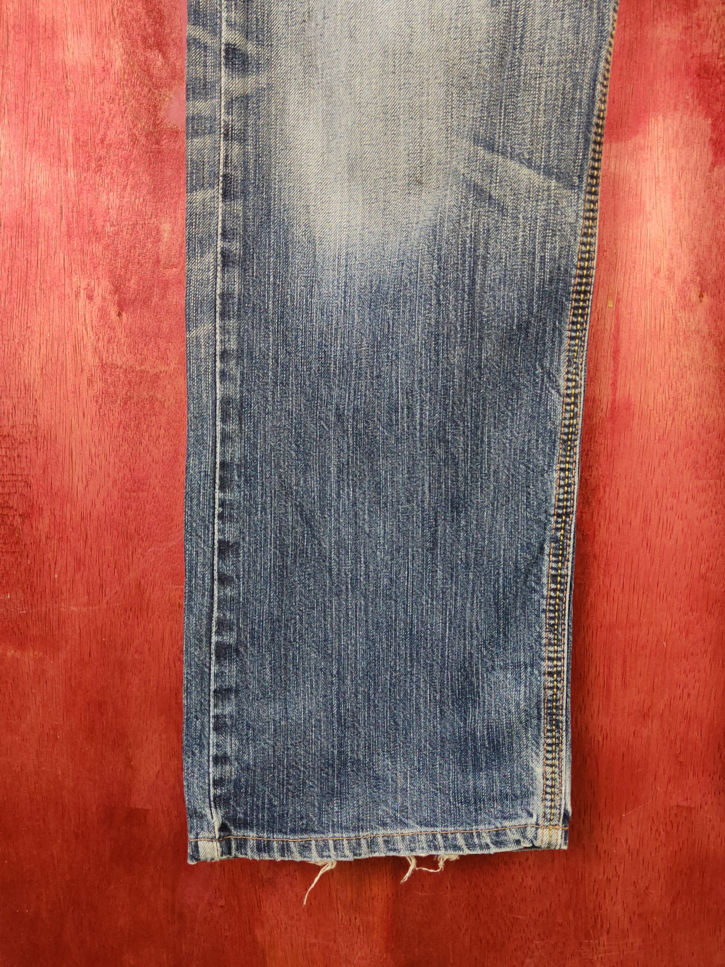 Edwin Edwin Dark Blue Distressed Ripped Jeans #S2203 Size US 33 - 4 Thumbnail