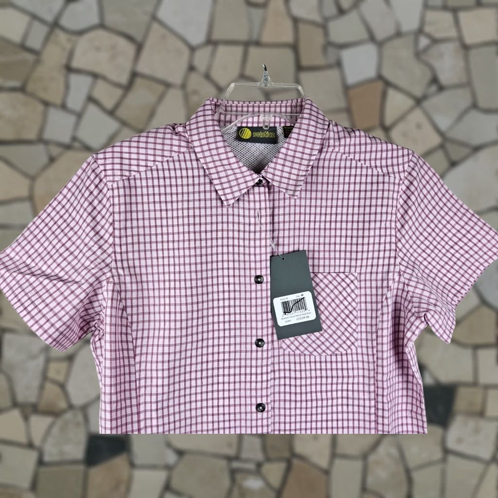 Vintage VINTAGE Solstice Shirt Womens Short Sleeve Travel Hiking UPF 50 Pink Plaid M Size M / US 6-8 / IT 42-44 - 1 Thumbnail