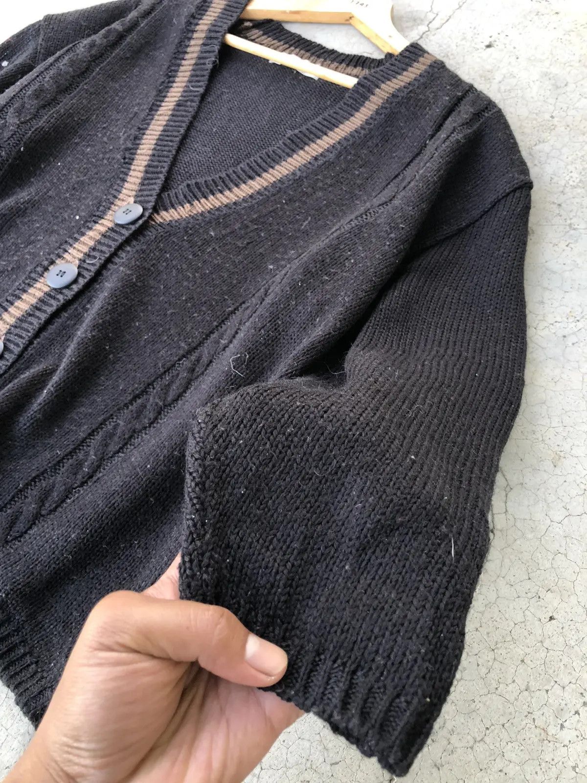 Vintage Vintage Knitware Cardigan Sweater Plain Design Size US L / EU 52-54 / 3 - 4 Thumbnail