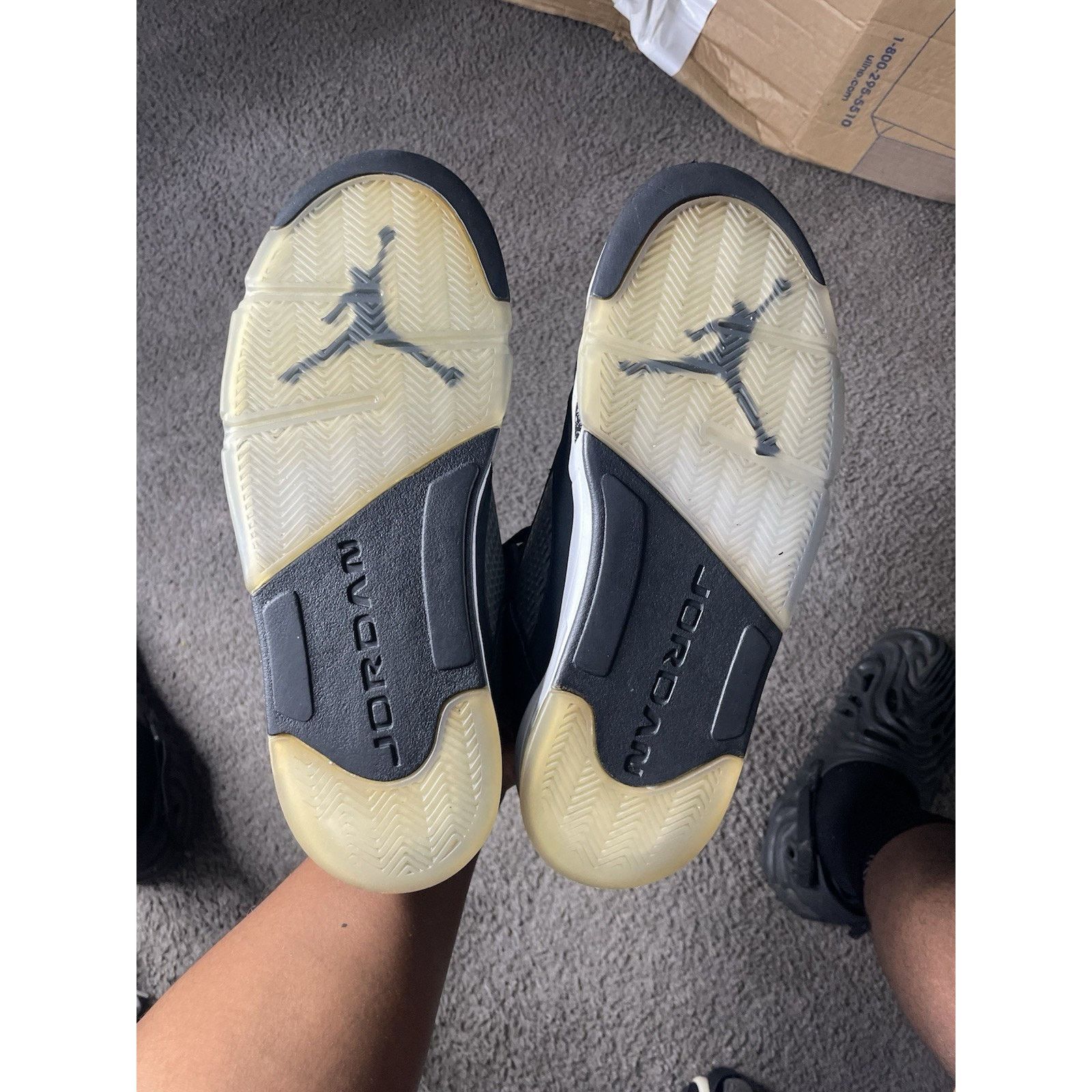 Jordan Brand Size 11.5- Men’s Nike Air Jordan 5 Retro Oreo Black 2013 Size US 11.5 / EU 44-45 - 5 Thumbnail