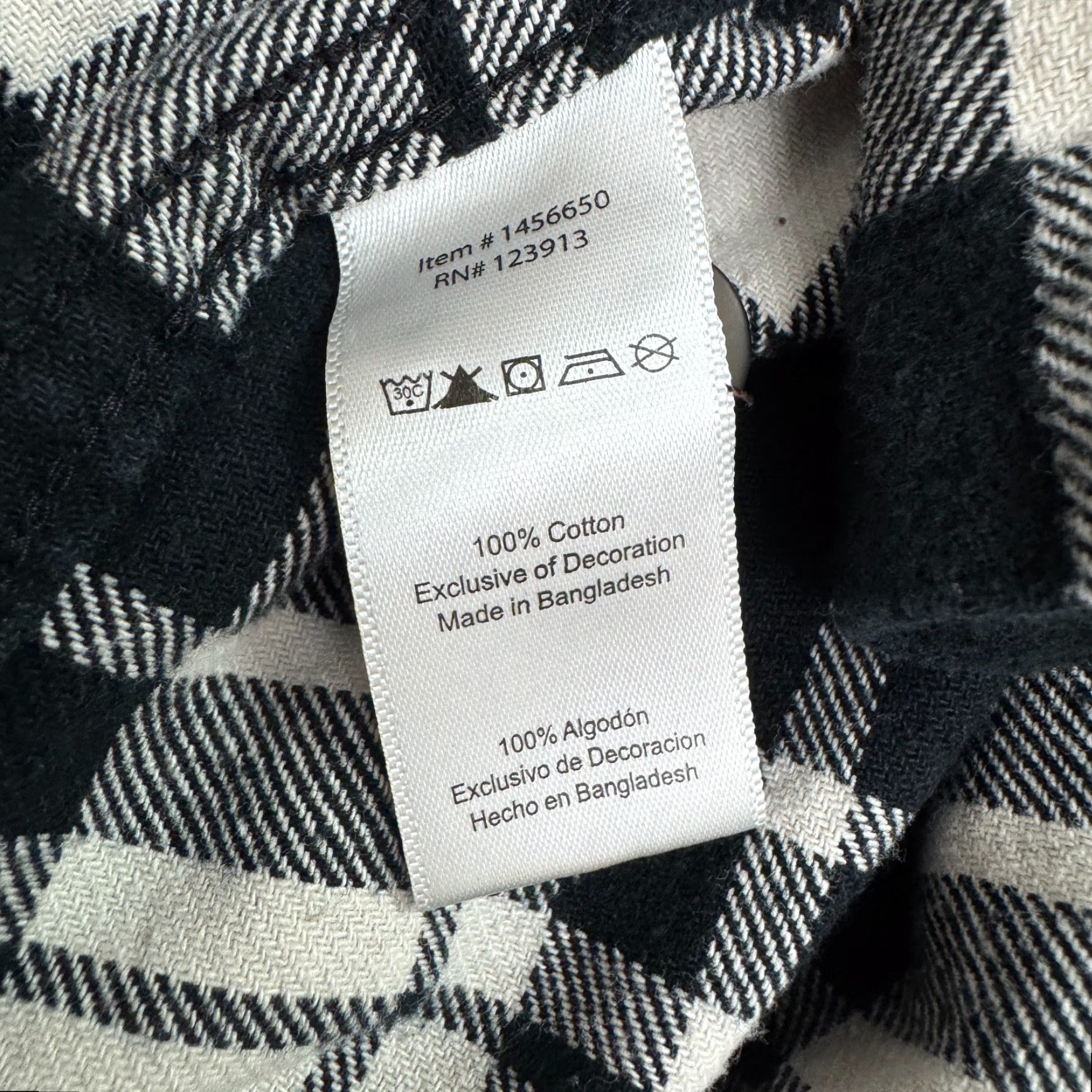 Vintage JACHS Heritage Plaid Flannel Button-Down Shirt Men 2XL Black White Cotton Casual Size US XXL / EU 58 / 5 - 7 Thumbnail