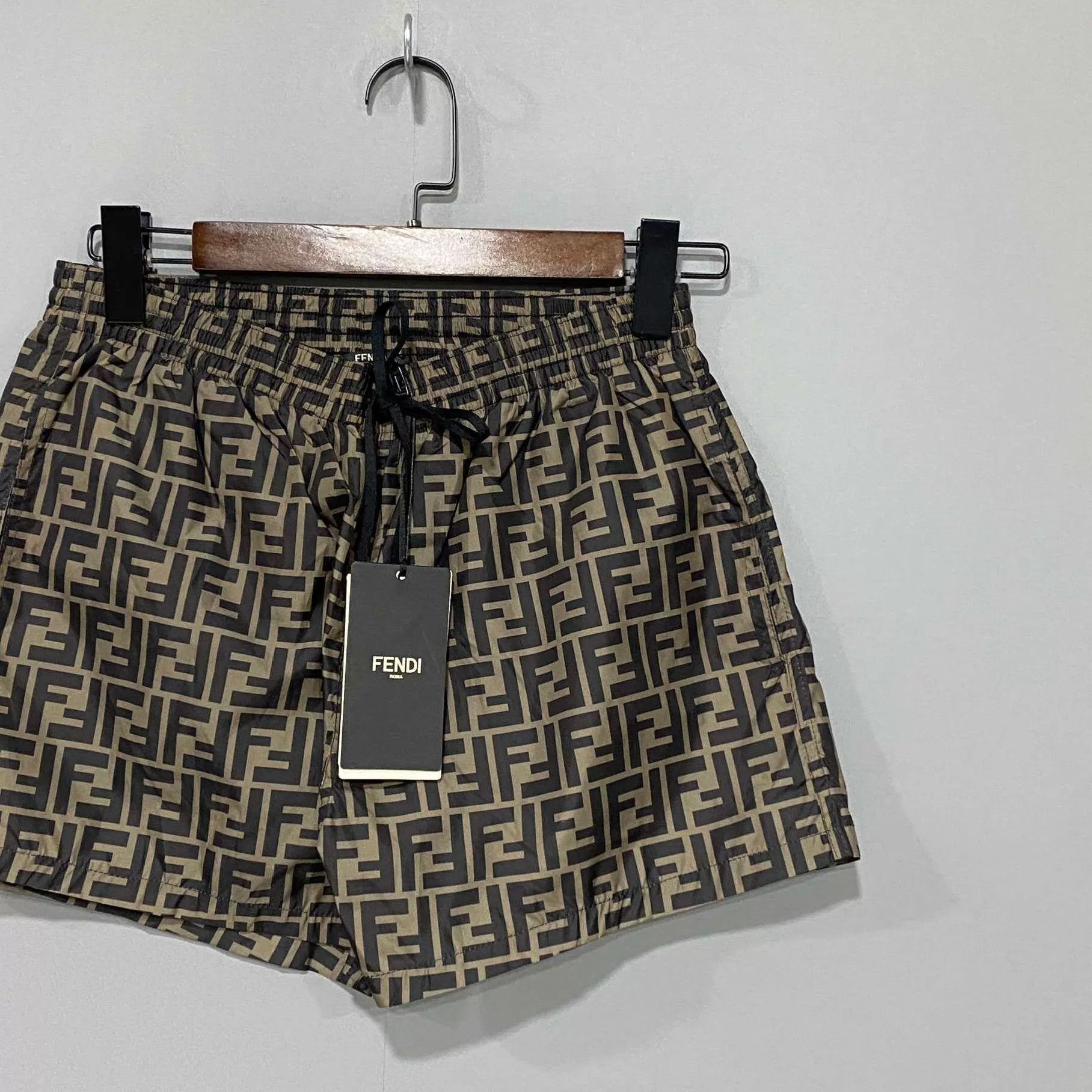 Fendi Brown Patterned Shorts Size 32 Size US 32 / EU 48 - 1 Thumbnail