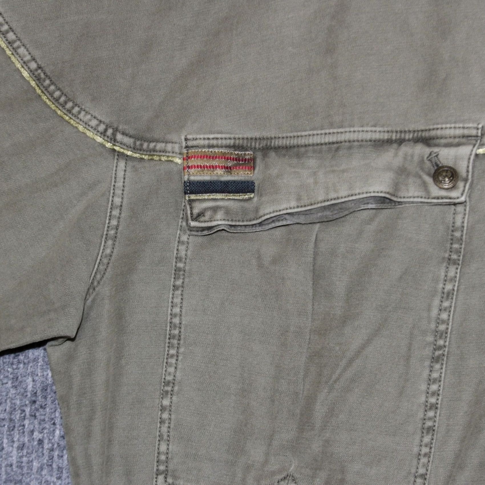 Free People Free People Utility Jacket Womens M Olive Green Military Button Up Cargo Pockets Size M / US 6-8 / IT 42-44 - 3 Thumbnail