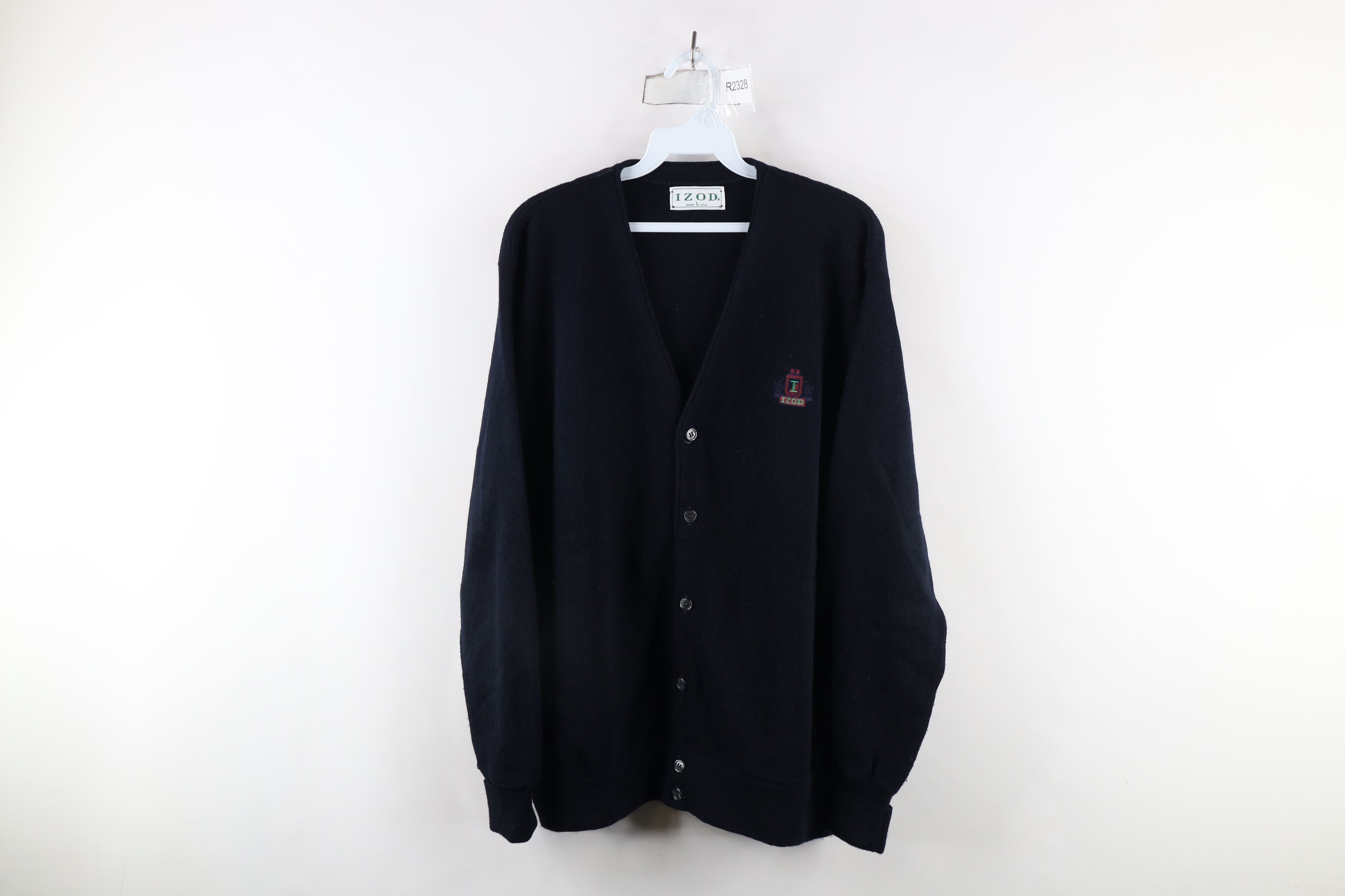 Izod × Vintage Vintage 80s 90s Izod Knit Button Cardigan Sweater Blue USA Size US L / EU 52-54 / 3 - 1 Thumbnail