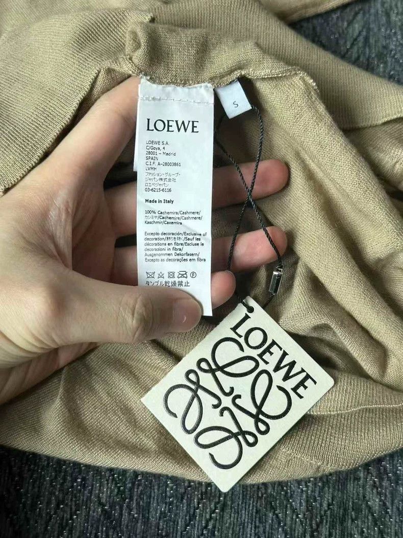Loewe LOEWE Light brown high collar knit top Size S / US 4 / IT 40 - 3 Thumbnail