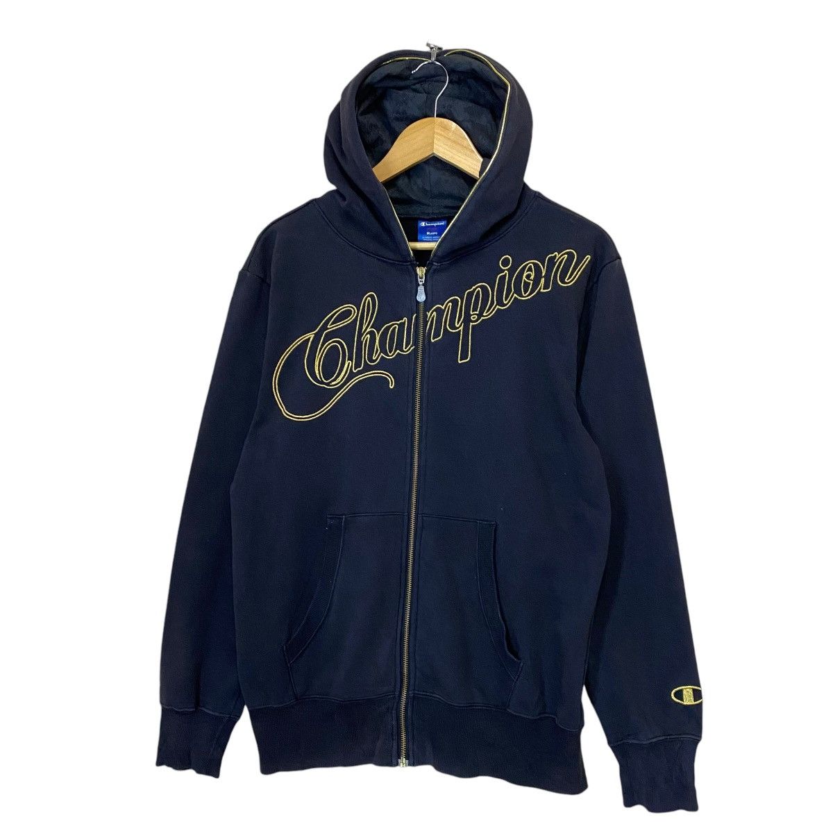 Champion × Japanese Brand Champion Big Logo Embroidered Fullzip Hoodies Size US M / EU 48-50 / 2 - 3 Thumbnail