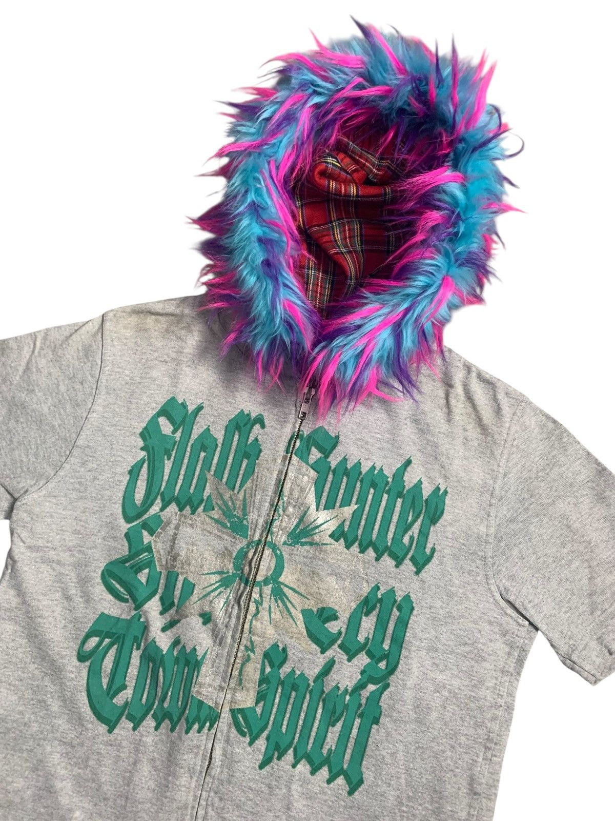 20471120 SLASH HUNTER FUR ZIP HOODIE DOUBLE LAYER IFSIX LGB STYLE Size US M / EU 48-50 / 2 - 2 Thumbnail