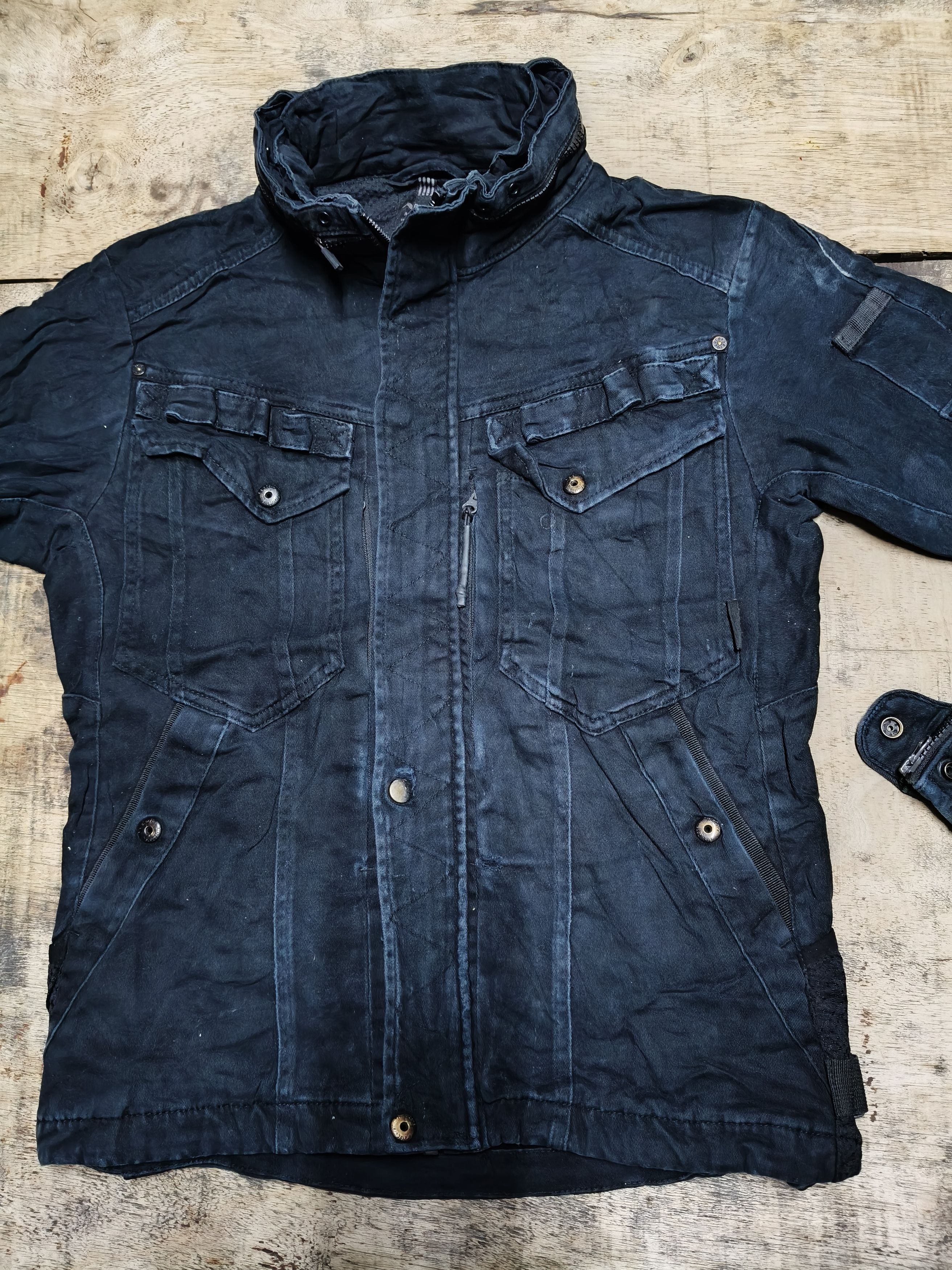 Japanese Brand Fieldcore Denim Stretch Jacket Size US L / EU 52-54 / 3 - 5 Thumbnail
