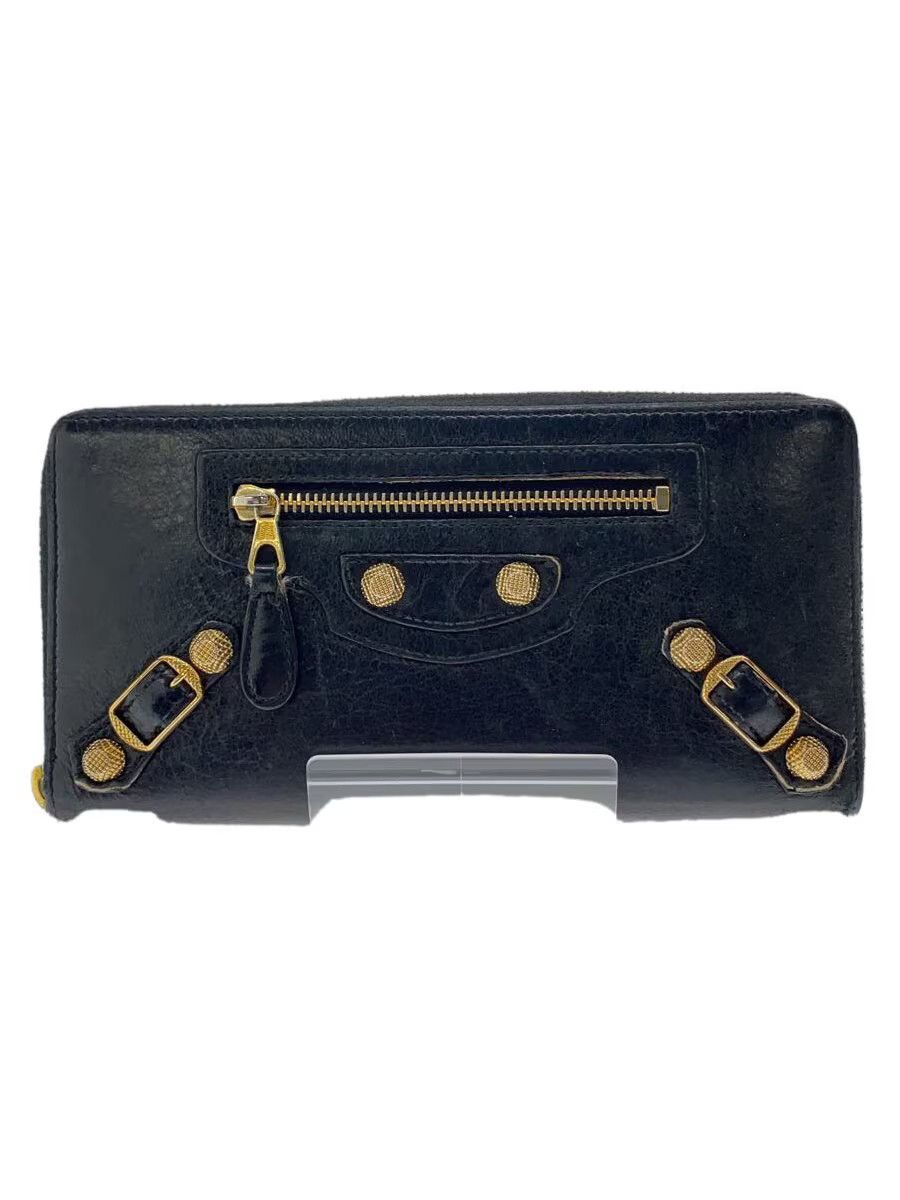 Balenciaga Balenciaga Sheep Leather Long Wallet Black Size ONE SIZE - 1 Thumbnail