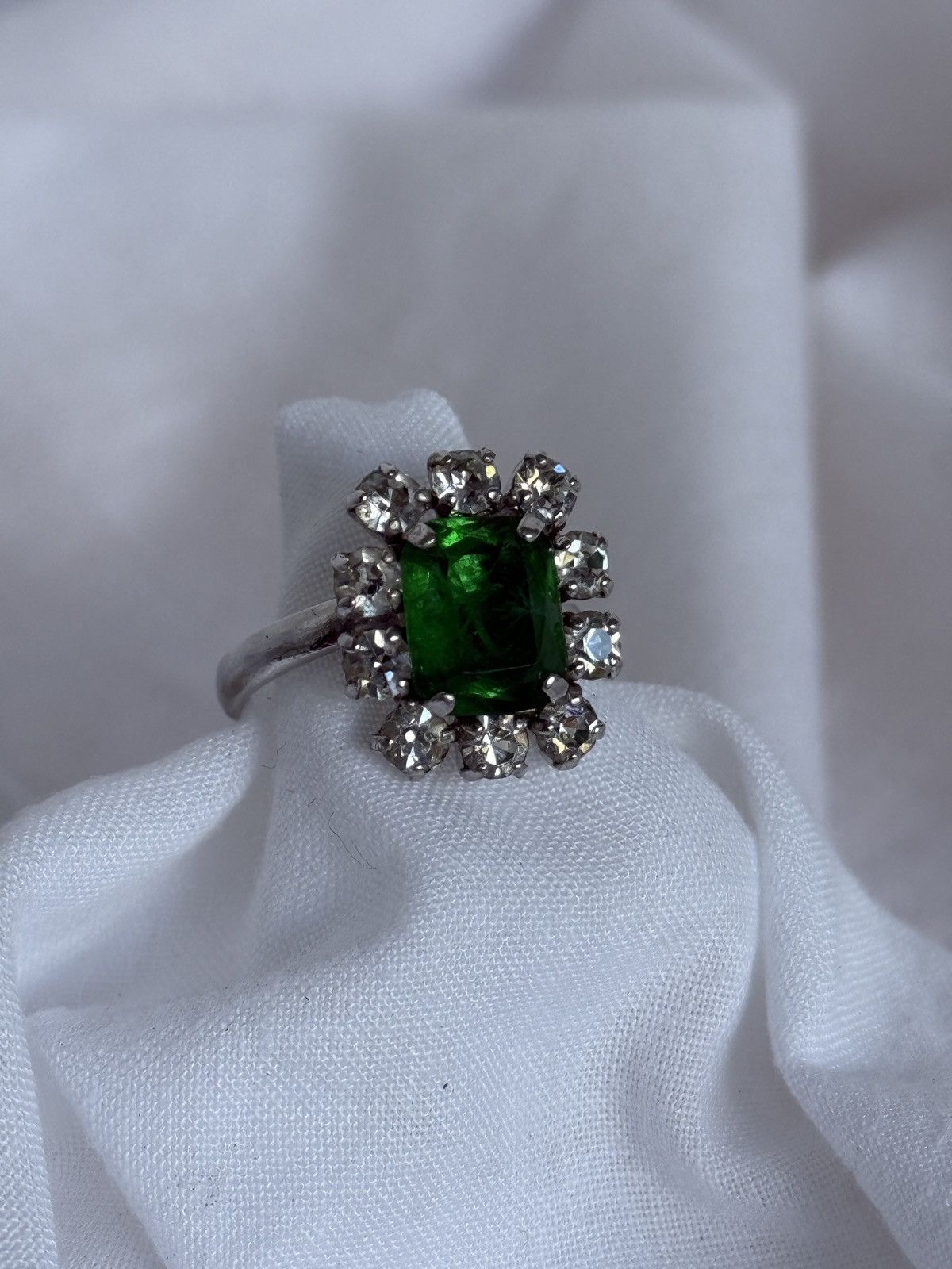 Dior Christian Dior Extremly Rare Ring Green Stone and crystals Size ONE SIZE - 5 Thumbnail