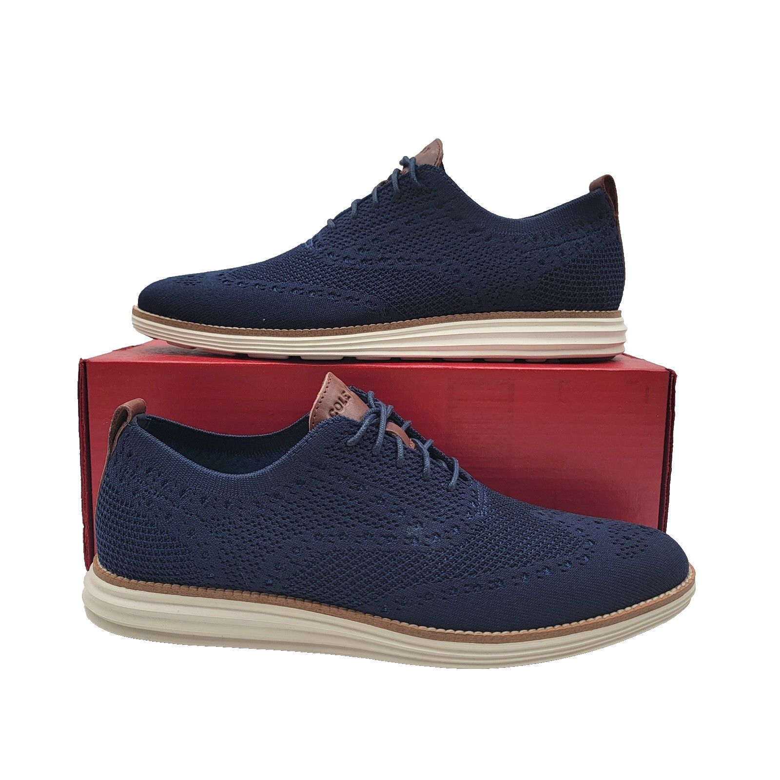 Cole Haan Cole Haan Men's Original Grand Wingtip Oxford - Navy - Sz 11 Size US 11 / EU 44 - 1 Thumbnail