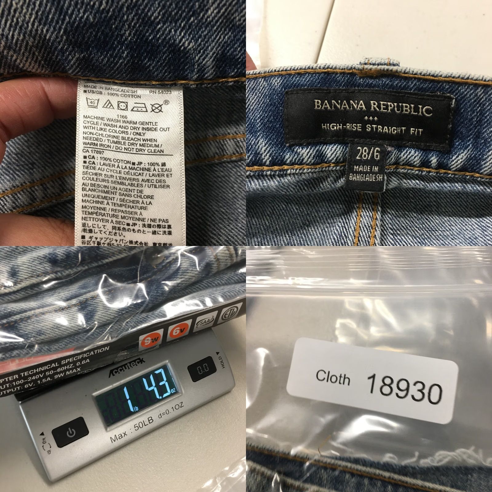 Banana Republic Banana Republic Hi-Rise Straight Jeans Womens 28 Regular Blue Denim Straight Womens Jeans Size 28" / US 6 / IT 42 - 9 Thumbnail