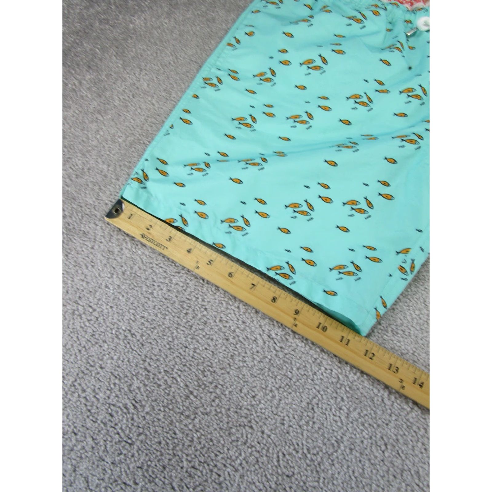 Bonobos Bonobos Board Shorts Mens Large Turquoise Blue Green Fish 7" Size US 33 - 3 Thumbnail