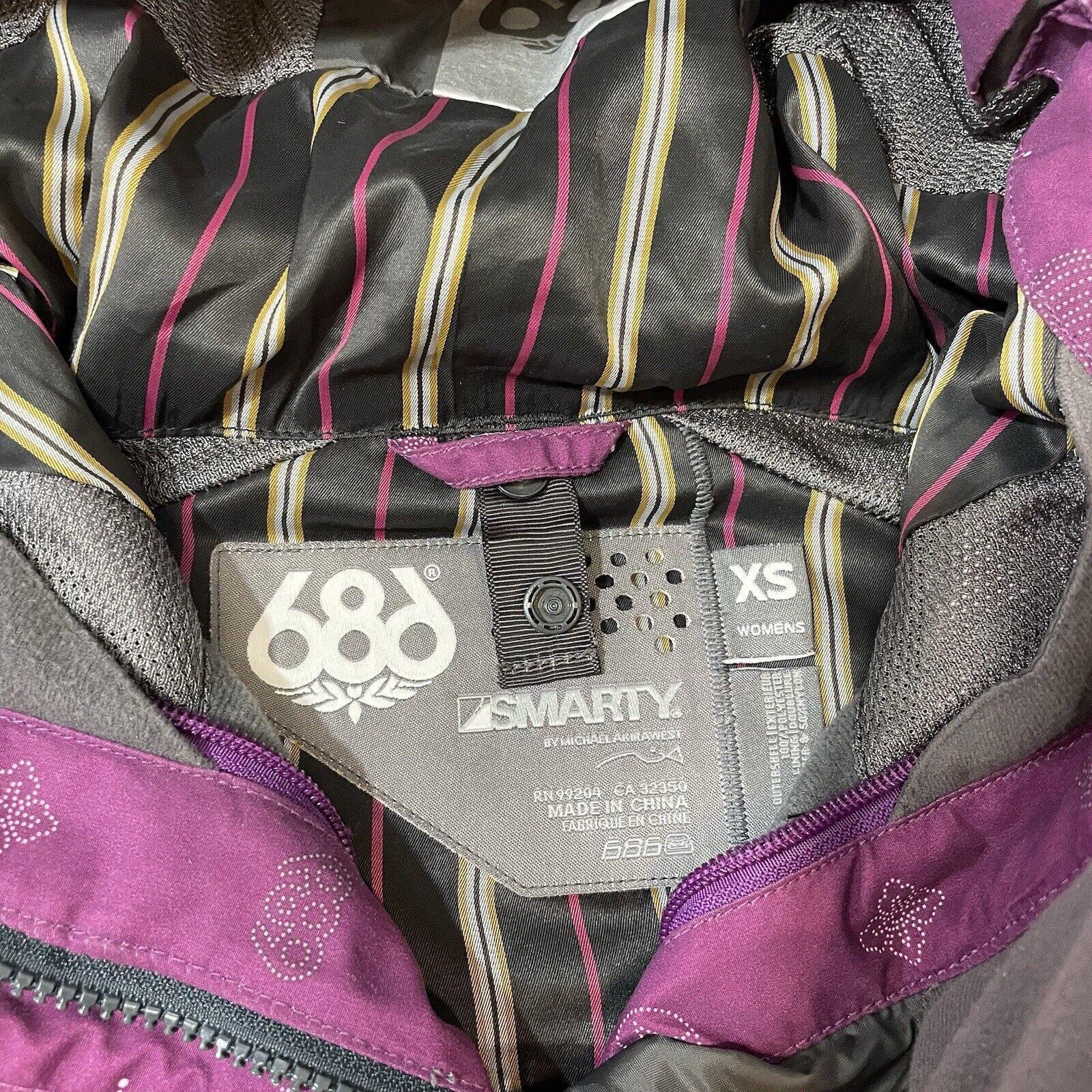 686 686 Athena Snowboard Ski Winter Jacket Plum Geometric XS Size XS / US 0-2 / IT 36-38 - 3 Thumbnail