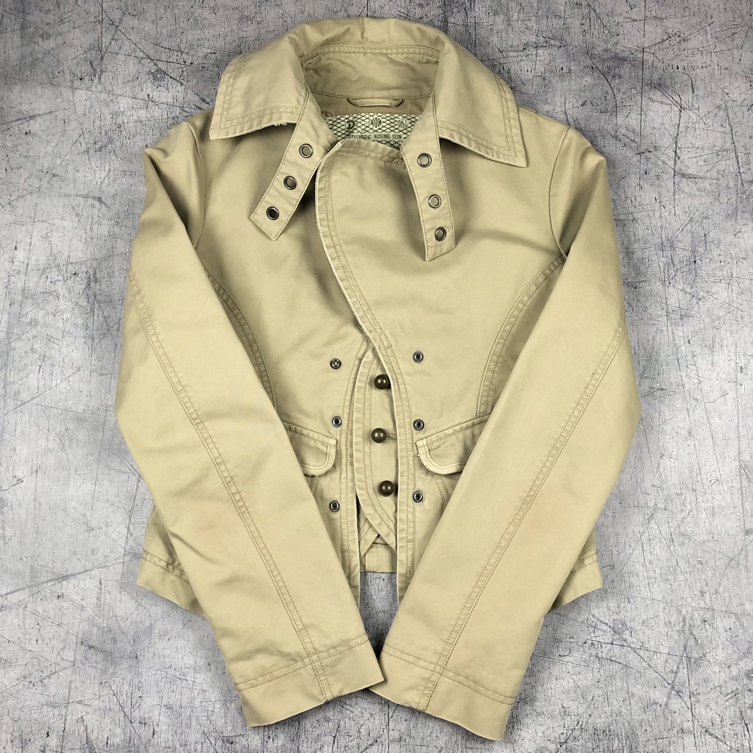 Diesel Y2K Diesel Jacket Rising Sun Avant Garde Size L / US 10 / IT 46 - 3 Thumbnail