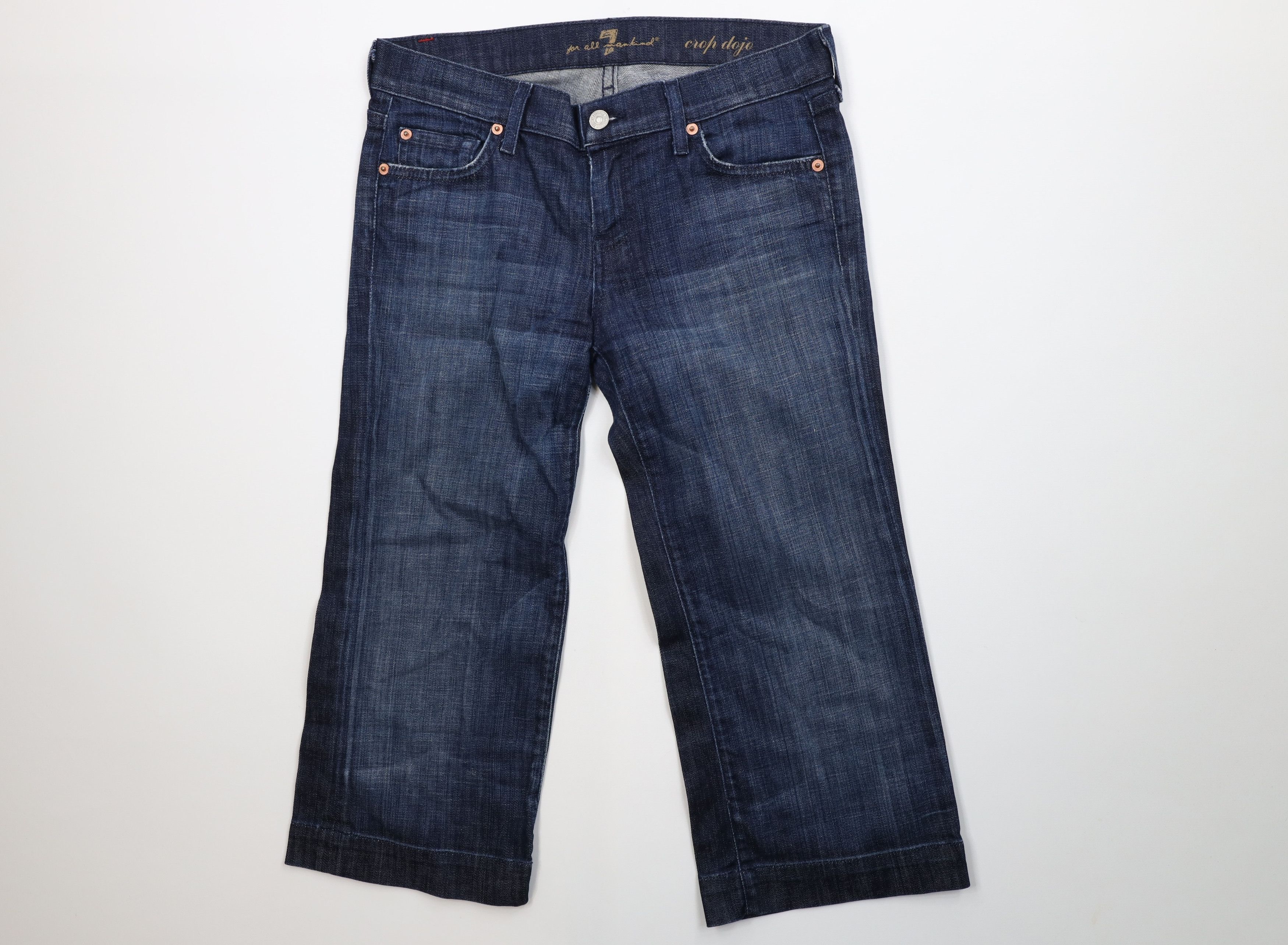 7 For All Mankind 7 For All Mankind 7FAM Dojo Stretch Denim Capris Jeans USA Size 27" / US 4 / IT 40 - 1 Thumbnail