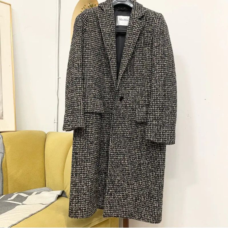 Max Mara MaxMara Winter Long Gray Wool Blend Coat 0089 Size M / US 6-8 / IT 42-44 - 1 Thumbnail
