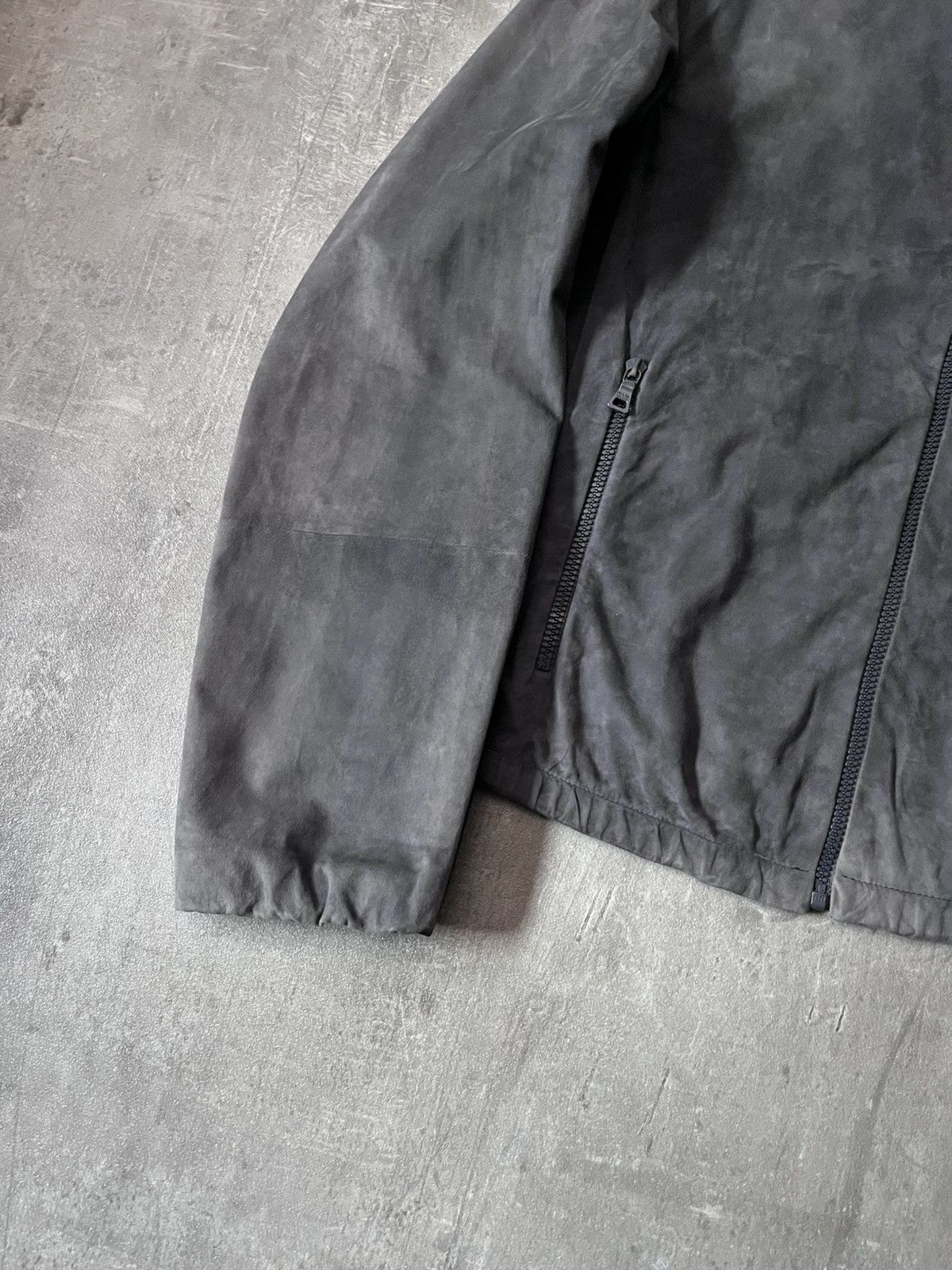 Prada Prada 2007 Cafe Racer sude grey zip leather jacket Size US L / EU 52-54 / 3 - 2 Thumbnail