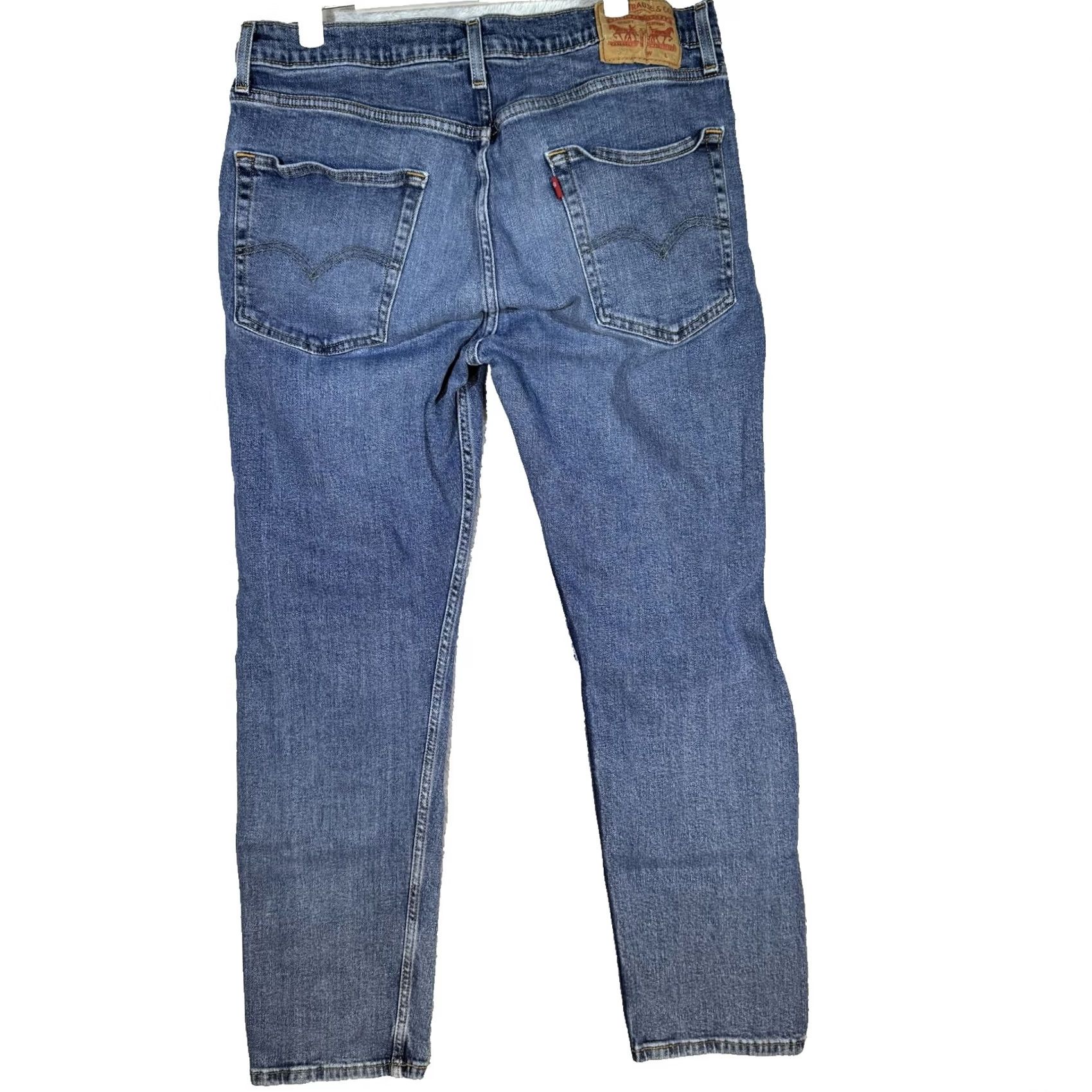 Levi's Levis 507 Jeans Mens 36x32 Blue Denim Stretch Tapered Medium Wash Classic Size US 36 / EU 52 - 2 Thumbnail