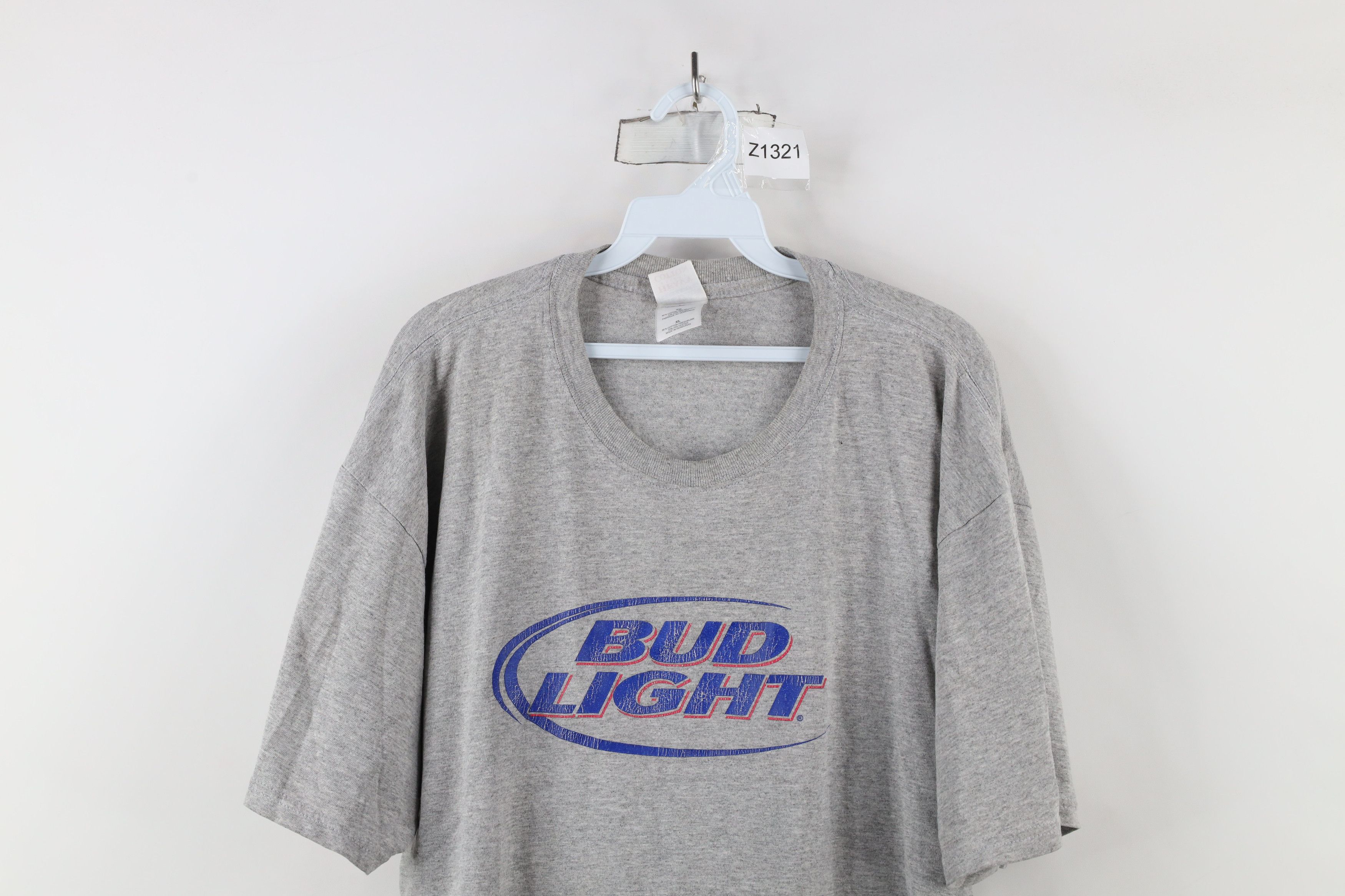 Vintage Vintage Spell Out Bud Light Beer Short Sleeve T-Shirt Gray Size US XL / EU 56 / 4 - 2 Thumbnail