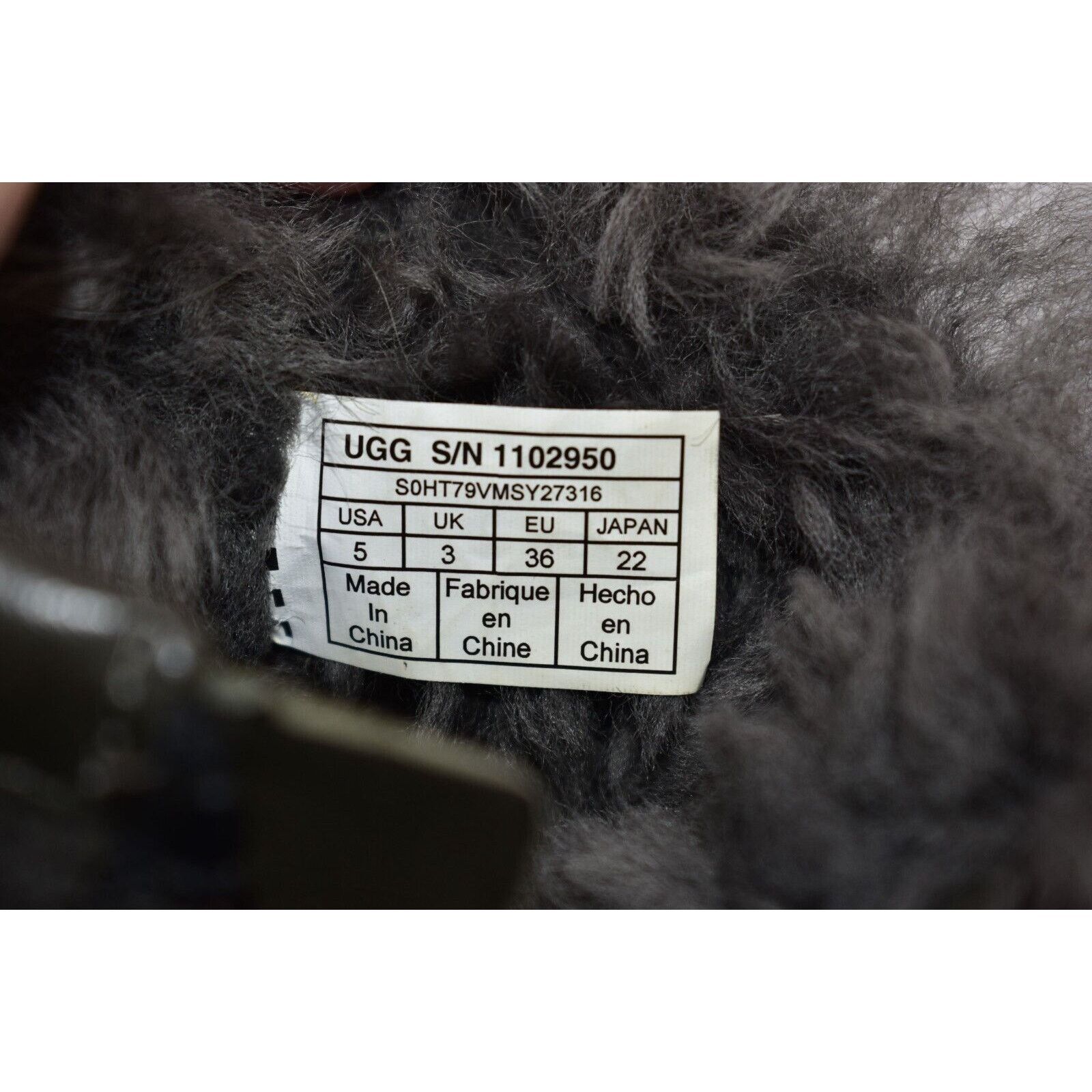 Ugg UGG Blk/Olive Toscana Sheepskin Fluff Punk Mini Boot Shoes 5 Size US 5 / IT 35 - 6 Thumbnail