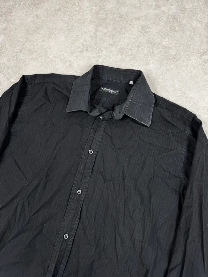 Dolce & Gabbana 2000s Dolce & Gabbana Black Striped Classic Shirt Size US M / EU 48-50 / 2 - 6 Thumbnail