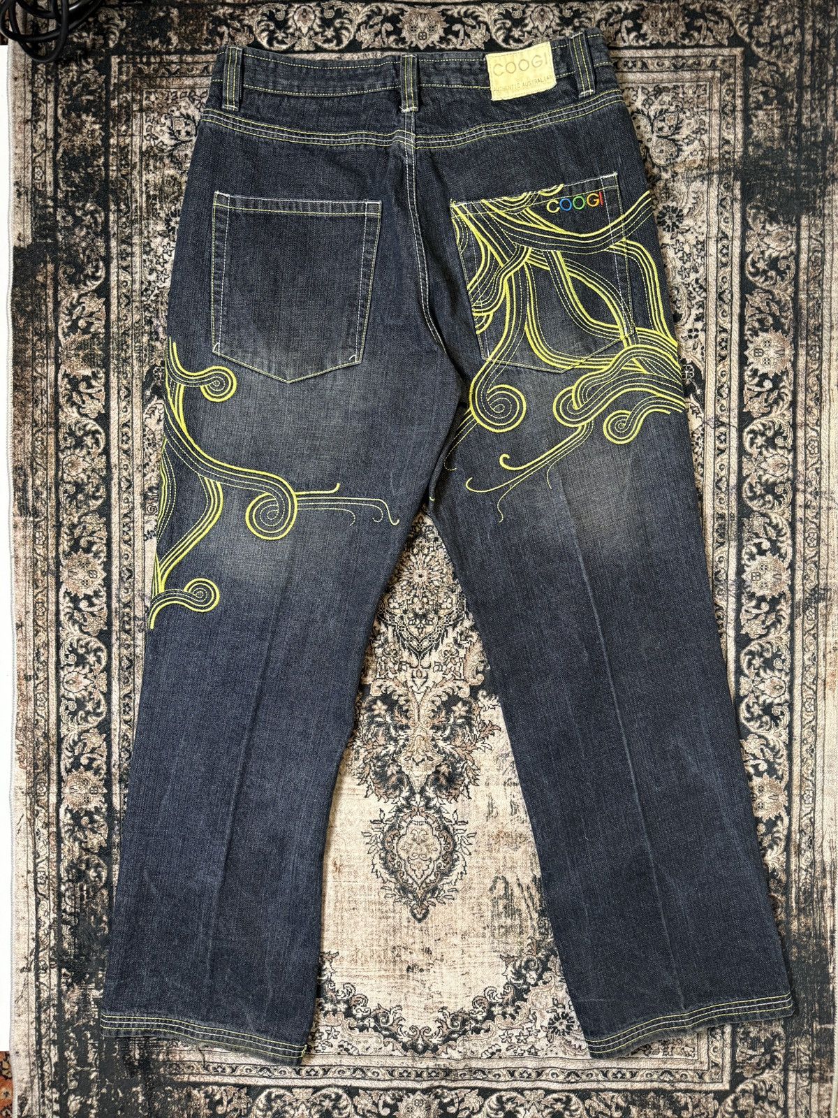 Coogi Y2K Coogi Embroidered Mens Jeans (Size 36x34) Size US 36 / EU 52 - 2 Thumbnail
