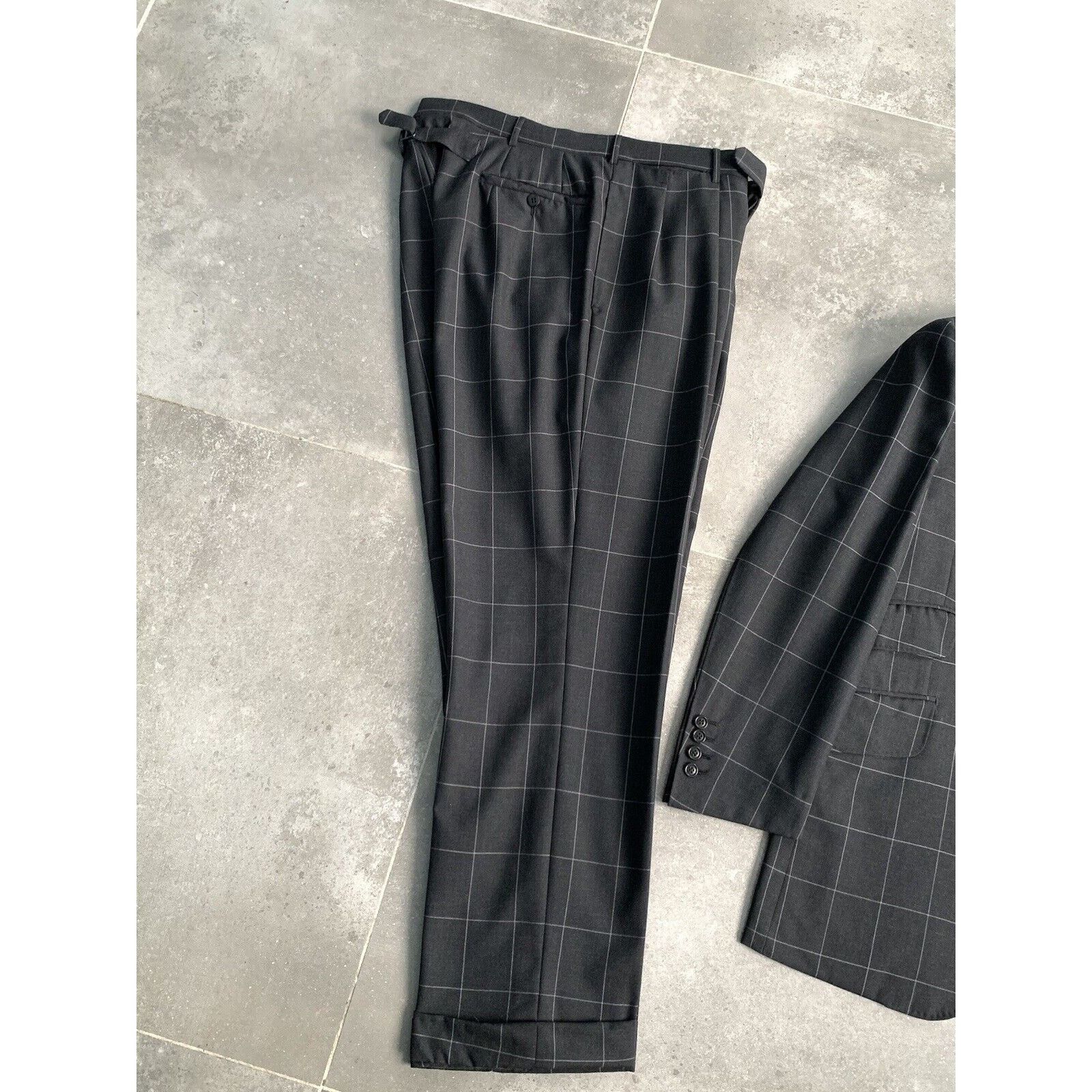 Designer × Vintage Men's ARNYS PARIS Bespoke Suit Blazer Trousers EU 50 UK 40 Size 50S - 17 Thumbnail