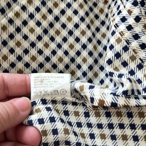 Aquascutum Aquascutum London Houndstooth Button Front Shirt Navy Olive Size L / US 10 / IT 46 - 10 Thumbnail