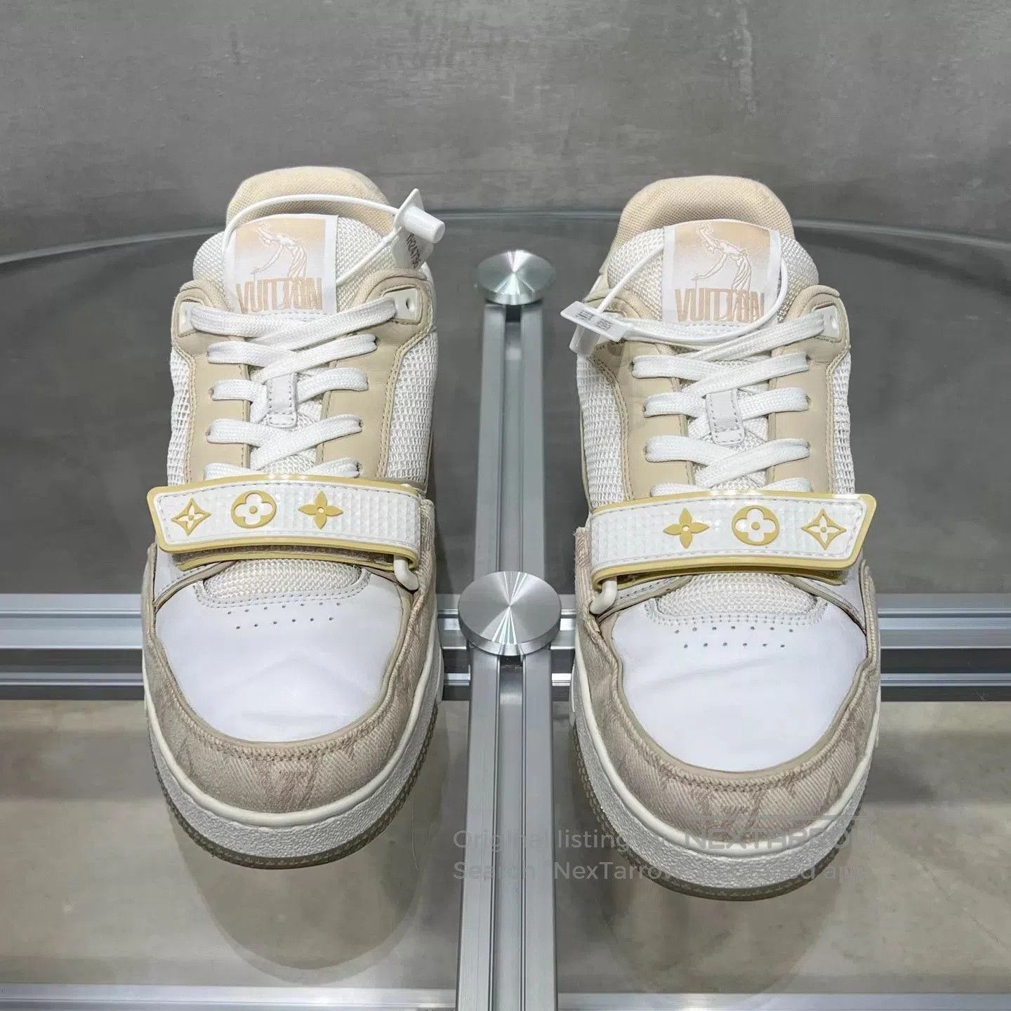 Louis Vuitton Beige Low-Top Sneakers Size 6.5. Size US 6.5 / EU 39-40 - 1 Thumbnail