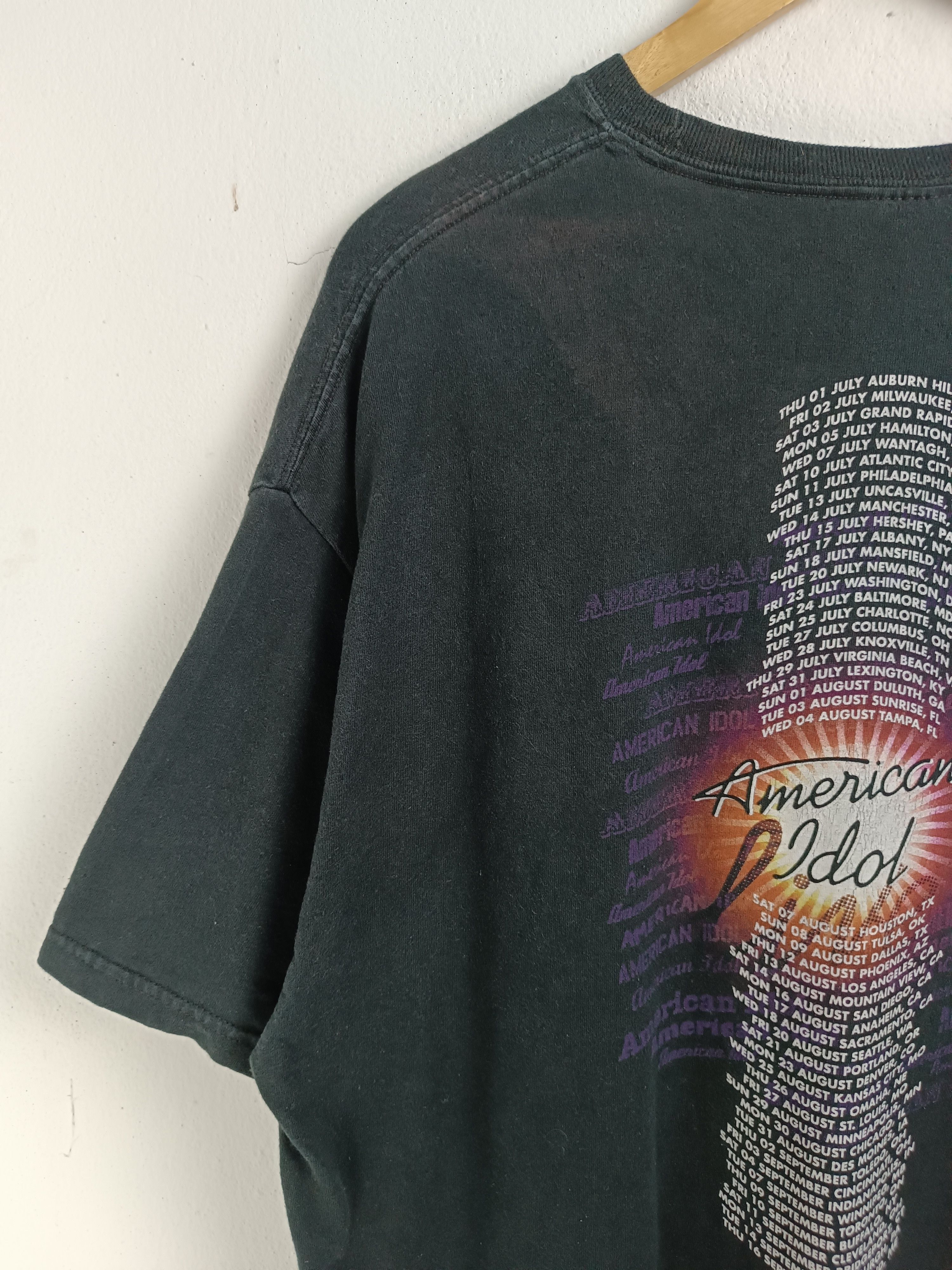 Rap Tees VINTAGE 2010 AMERICAN IDOL LIVE TOUR TS kelly clarkson aiken Size US XL / EU 56 / 4 - 13 Thumbnail