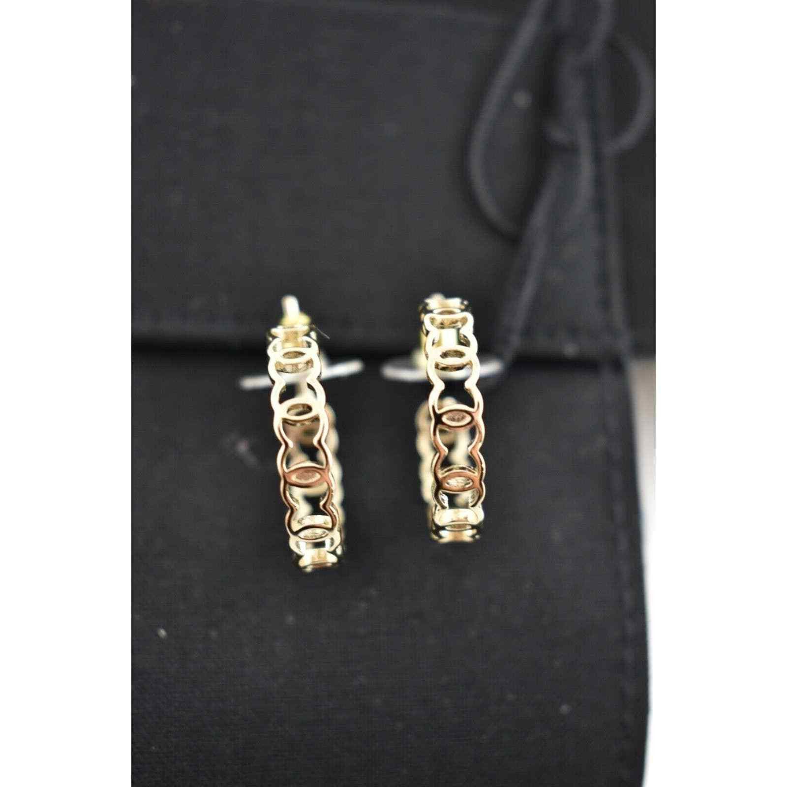 Chanel Chanel Gold Metal Interlocking Drop Statement Hoop Earrings Size ONE SIZE - 6 Thumbnail